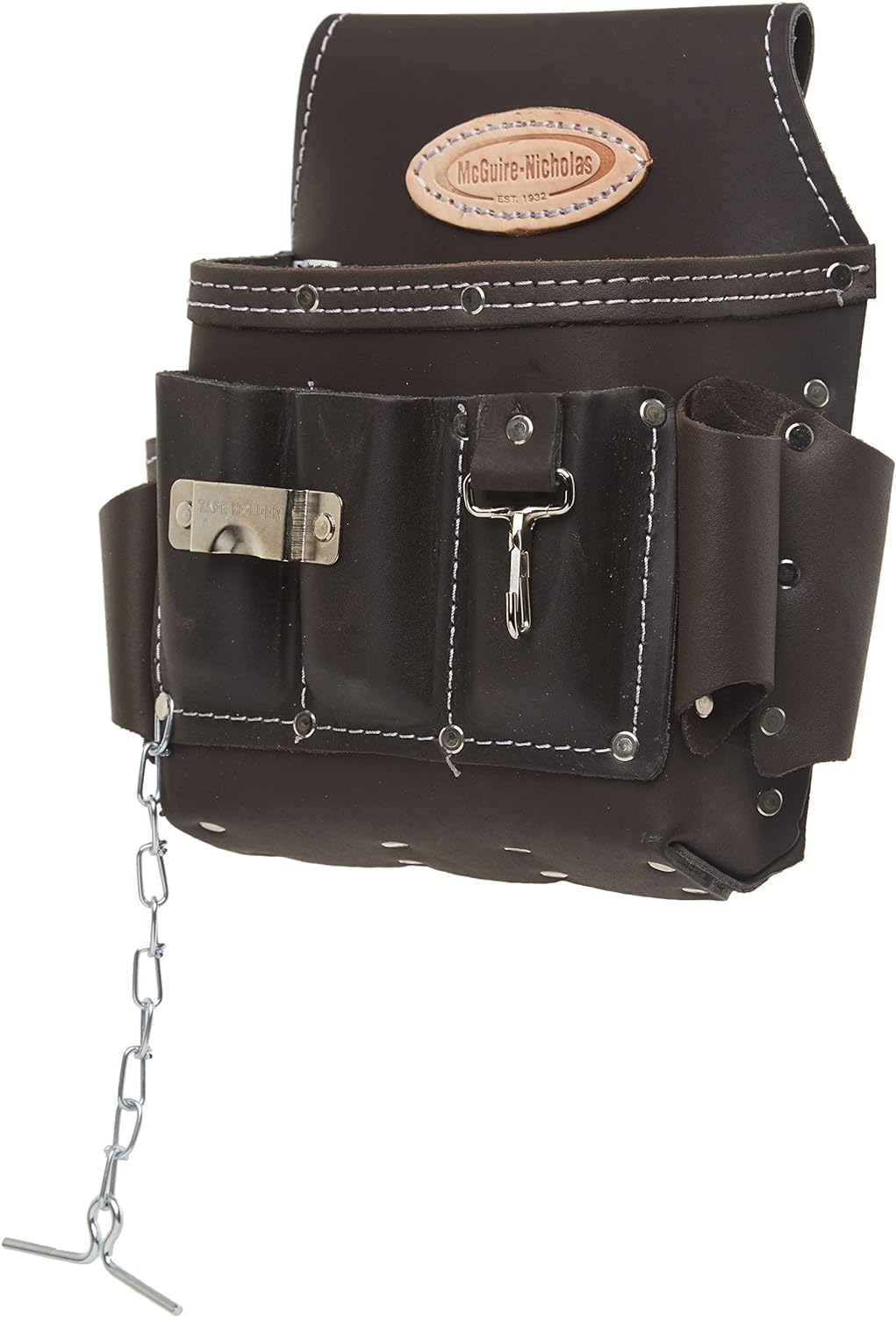 McGuire-Nicholas 526-CC Brown Professional Electrician'S Pouch, oil tanned leather
