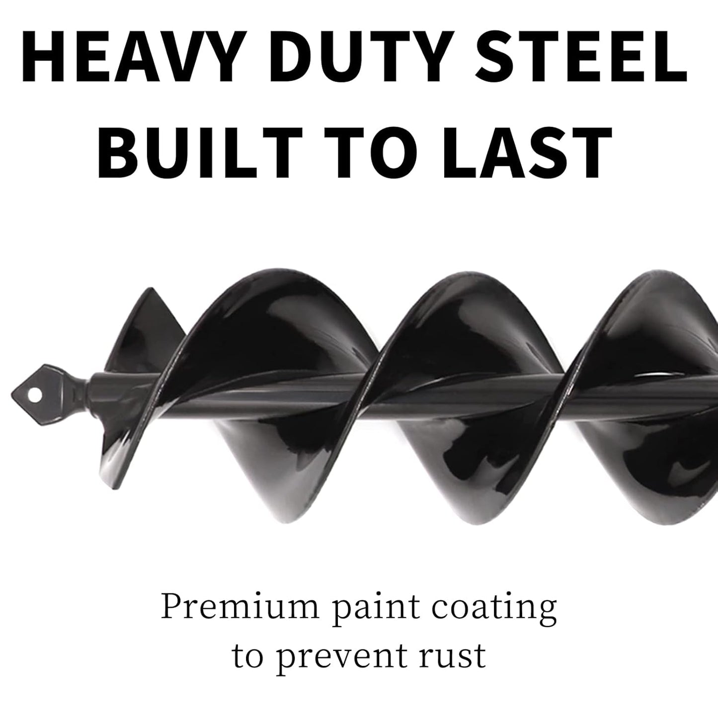 TCBWFY Garden Auger Drill Bit for Planting 3x16.5inch,Total Solid Barrel Extensive Blades,for Planting Flowers Bulbs,Rapid Planter Earth Post Umbrella Hole Digger for 3/8" Hex Drive Drill