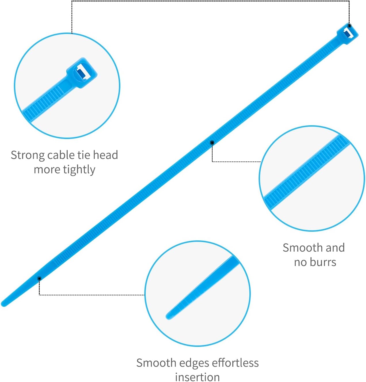 12 Inch Zip Ties Pink 1000 PCS, 50 Lbs- Heavy Duty Tensile Strength, Nylon PA66 UV Resistant Cable Ties for Indoor and Outdoor Use - Ideal for object bundling and fastening