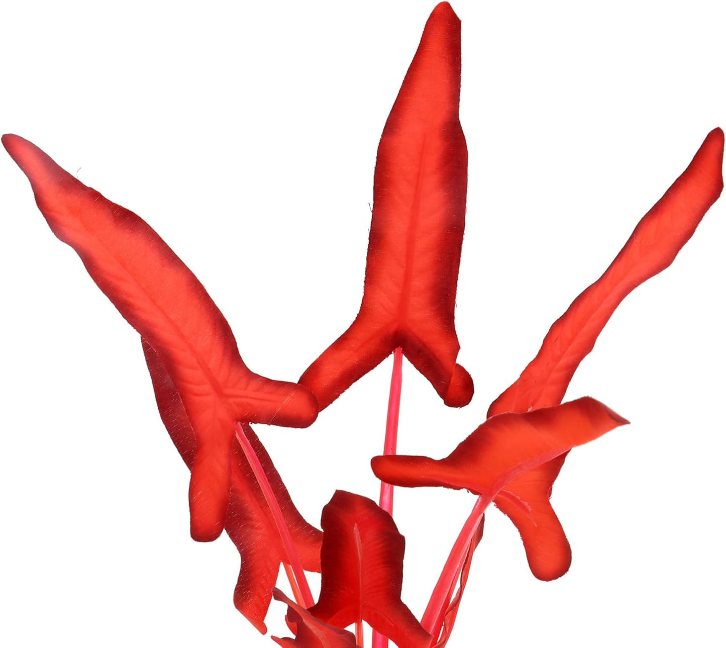 2-Pack 12 Inch Aquarium Silk Aquarium Plants, Artificial Plastic Plant for Small Tank, Goldfish, Fish Hides,Dark Red