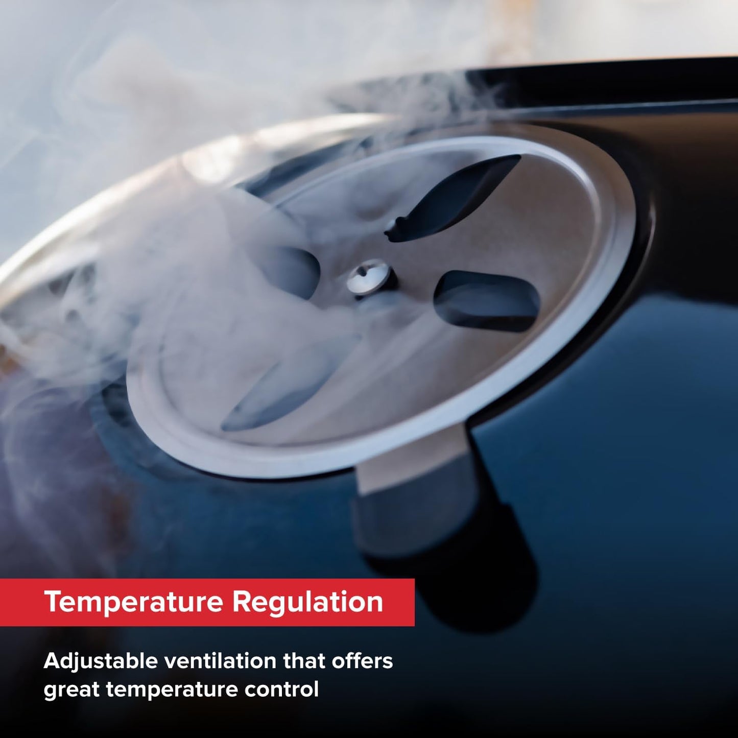 Nexgrill 22" Charcoal Grill with Table Cart and Side Table, 358 SQ In Grate, Adjustable Air Vents, Integrated Temperature Gauge, Mobile Cart Barbecue Grill for Camping, Picnics, and More - 810-0026HC