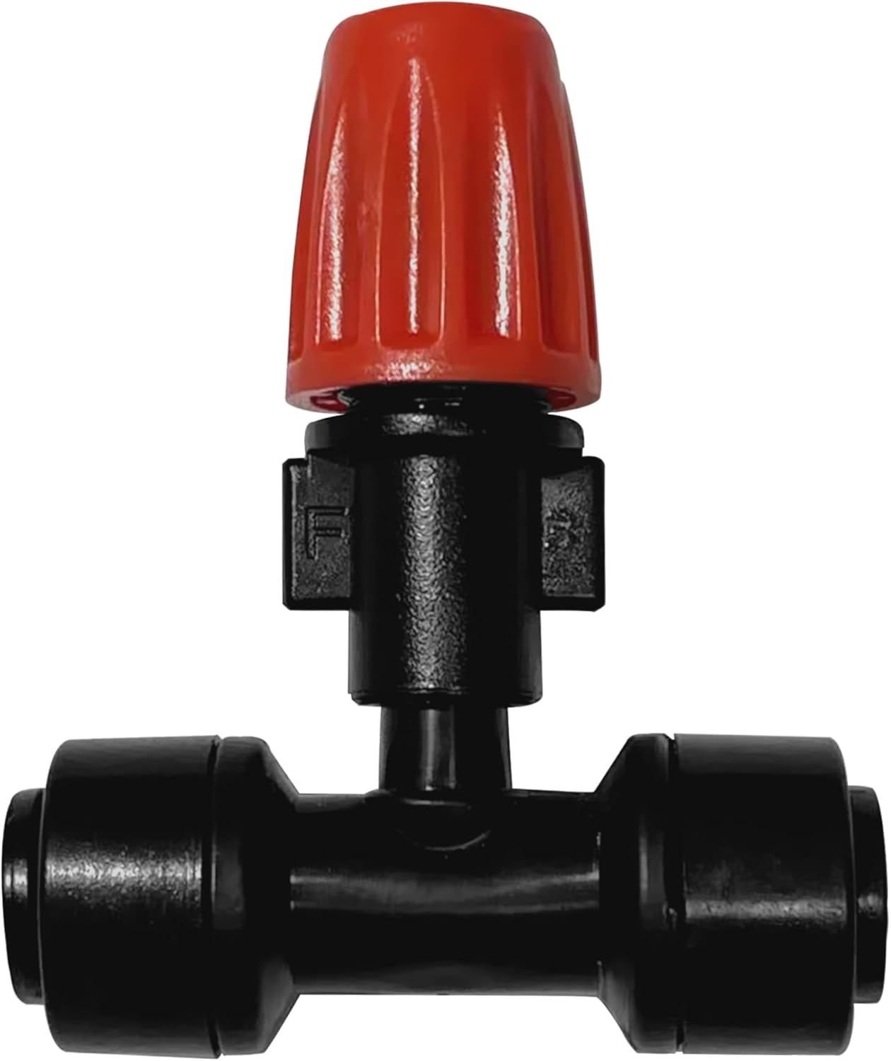 20PCS Push-to-Fit Drip Irrigation Micro Spray Emitters for 1/4 inch Irrigation Tubing, Three-Way Adjustable Atomizing Nozzle, Irrigation Dripper Sprinklers for Garden Greenhouse Agricultural