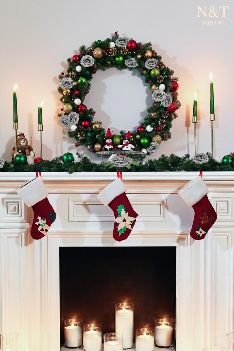 N&T NIETING Artificial Flowers Glowing Silver Flowers Foam 50pcs Glitter Roses Real Looking Fake Roses with Stem for DIY Wedding Bouquets Centerpieces Bridal Shower Party Home Decorations