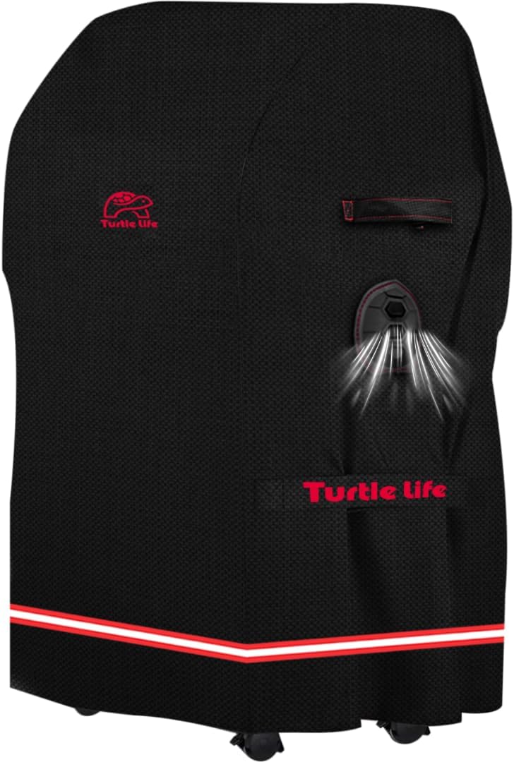 BBQ Grill Cover, 32 Inch Heavy Duty Waterproof 2 Burner Barbecue Gas Grill Covers for Weber Spirit Char-Broil Performance, Black