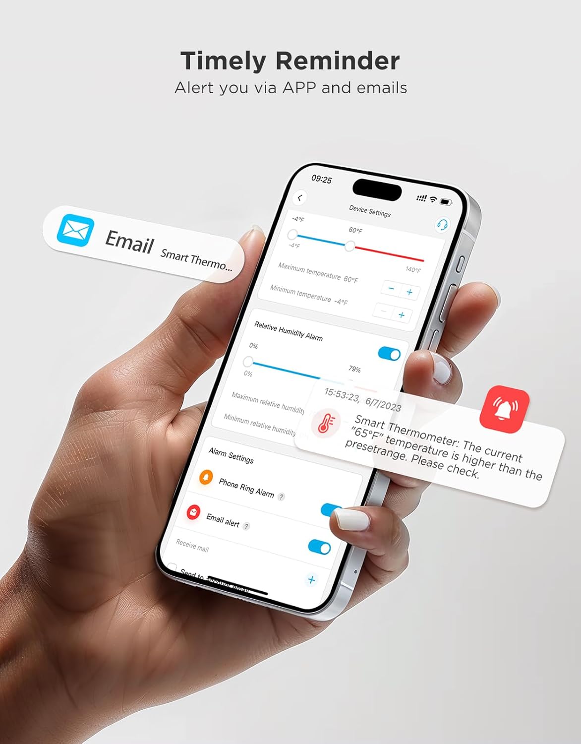 GoveeLife 2.0 WiFi Hygrometer Thermometer 3 Pack, Smart Humidity Temperature Sensor with App Notifications, 2-Year Free Data Storage Export, Temperature Humidity for Bedroom, Wine Cellar, Basements