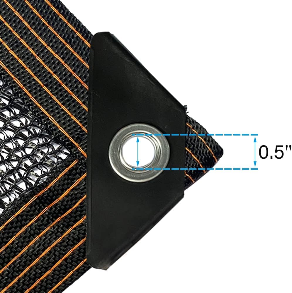 winemana 40% Black Shade Cloth, 20 x 20 FT Durable Mesh Tarp with Grommets, Resistant Garden Sun Shade Netting, Shading Antifreezing for Pergola, Greenhouse, Plants Growing, Chicken Coop