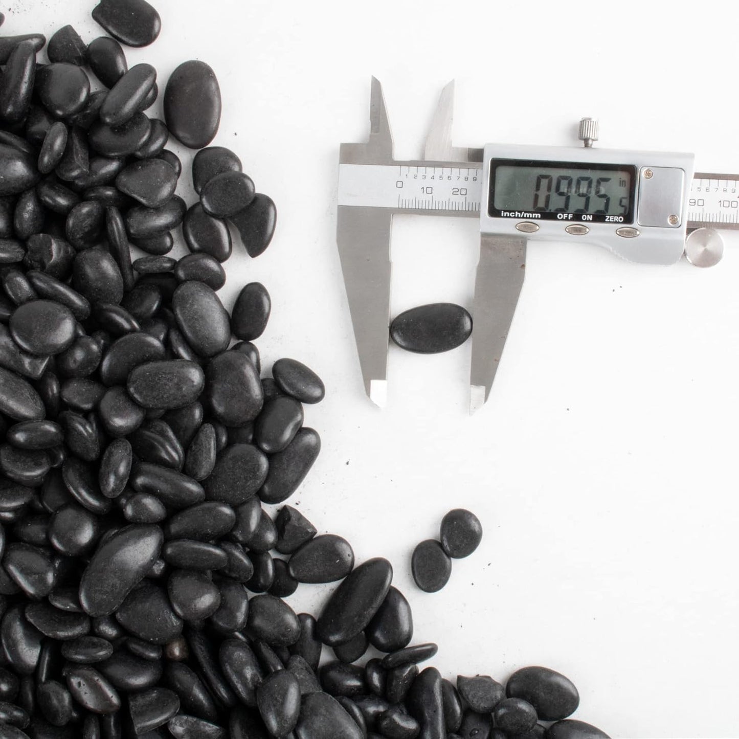 Black Pebbles for Plants 18lb 0.5"- 1" Aquarium Gravel Decorative Polished Stones Natural River Rocks for Fish Tank