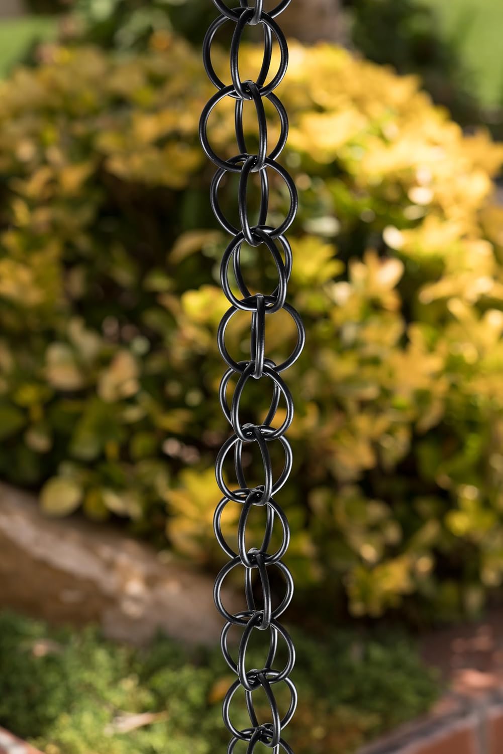 Monarch Rain Chains Ring Rain Chain Downspout Replacement Downspout for Gutters, 3 Feet Length Rain Chain Extension, Black