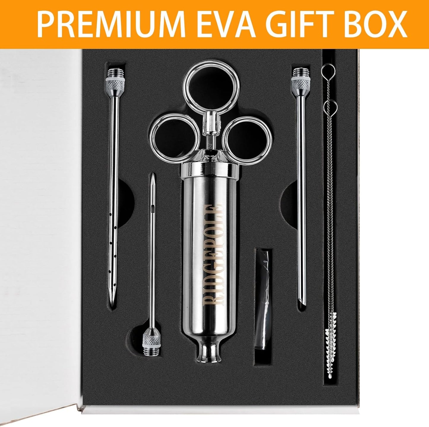 Meat Injector, Marinade Injector with 3 Marinade Needles,Seasoning Injector, Turkey Injector Syringe，2-OZ Large Capacity, All Stainless Steel 2024 UPDATE