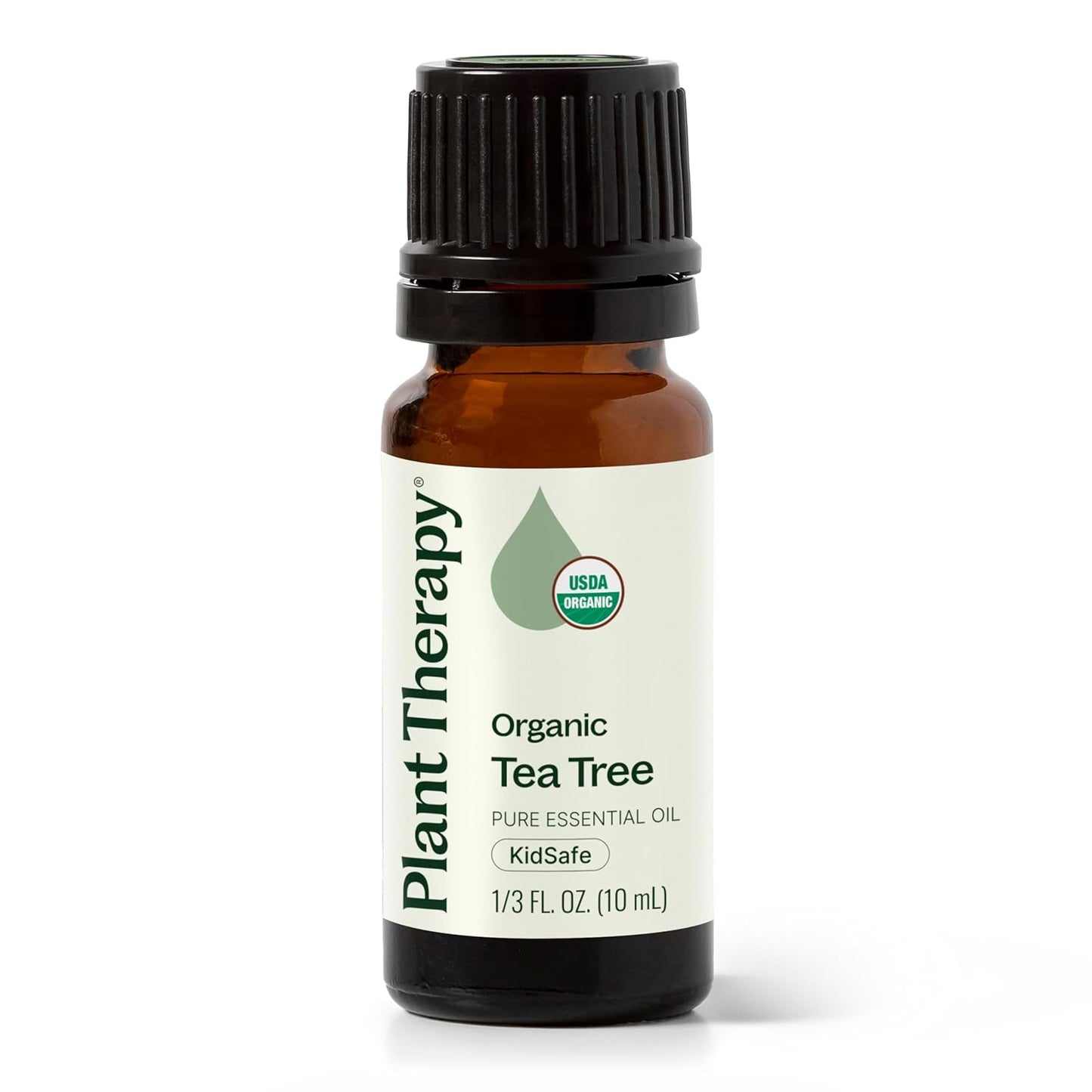 Plant Therapy Organic Tea Tree Oil (Melaleuca) 100% Pure, USDA Certified Organic, Undiluted, Natural Aromatherapy for Skin, Hair, and Toenails, Therapeutic Grade 10 mL (1/3 oz)