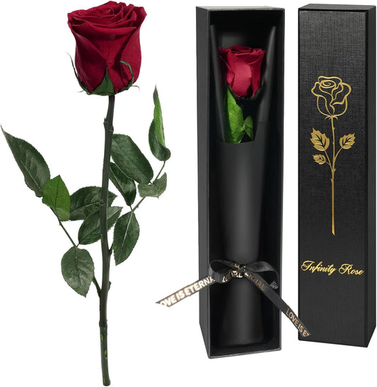 Yamonic Preserved Flower Rose Birthday Gifts for Women, Mothers Day Rose Flowers Gifts for Mom, Real Flower for Women, Grandma, Wife, Girlfriend Gifts for Christmas, Valentine's Day