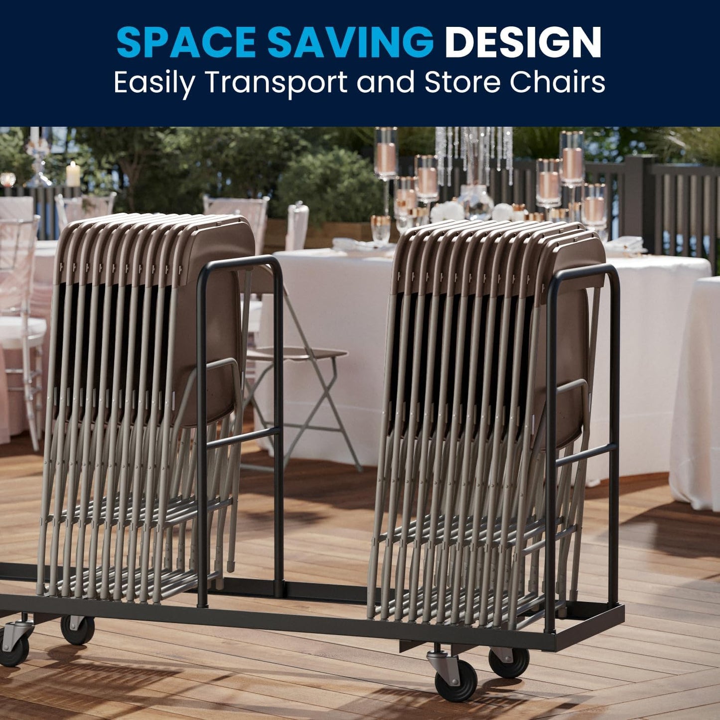 Flash Furniture Hercules Series Plastic Folding Chair - Brown - 6 Pack 650LB Weight Capacity Comfortable Event Chair-Lightweight Folding Chair