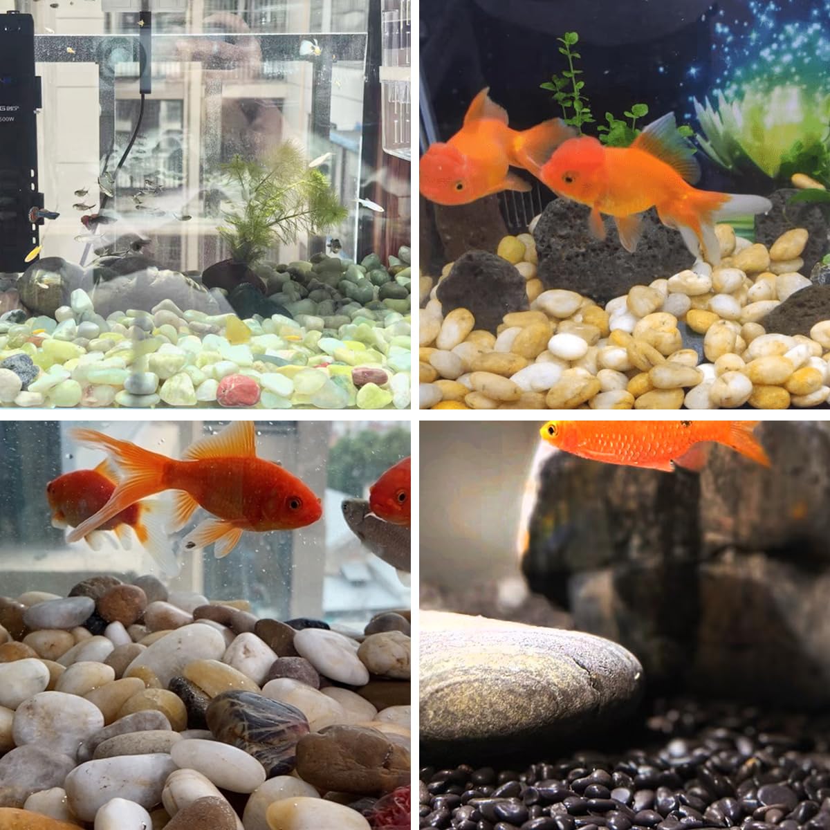 40lbs Yellow River Rocks for Landscaping, 2-3 Inch Natural Pebbles for Indoor Plants, High Polished Decorative Stones Garden Outdoor and Indoor DIY Vase Filler Fish Tank Aquariums