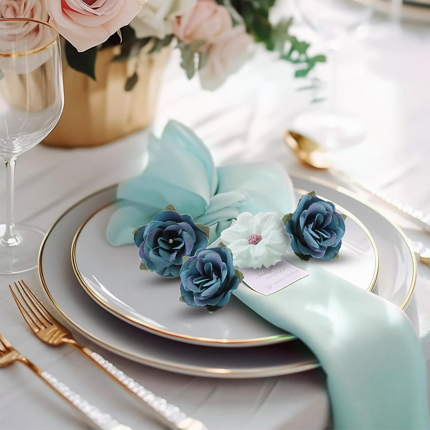 Serra Flora Realistic Mini Silk Flower Heads Set – Multicolor Daisy & Rose Artificial Flowers for Outdoor Wedding Garlands, DIY Crafts & Home Decor Accents