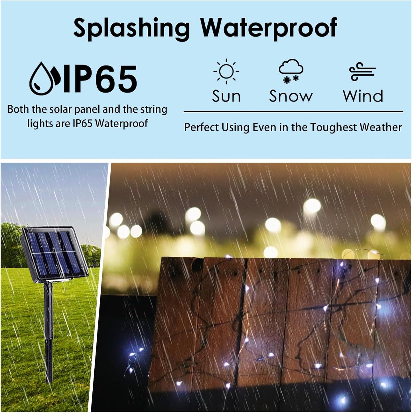 Solar String Lights Outdoor, Upgraded 2-Pack 80FT 200 LED Solar Twinkle Light for Outside, Waterproof Silver Wire 8 Modes Solar Fairy Lights for Garden Patio Tree Christmas Party Wedding (Cool White)