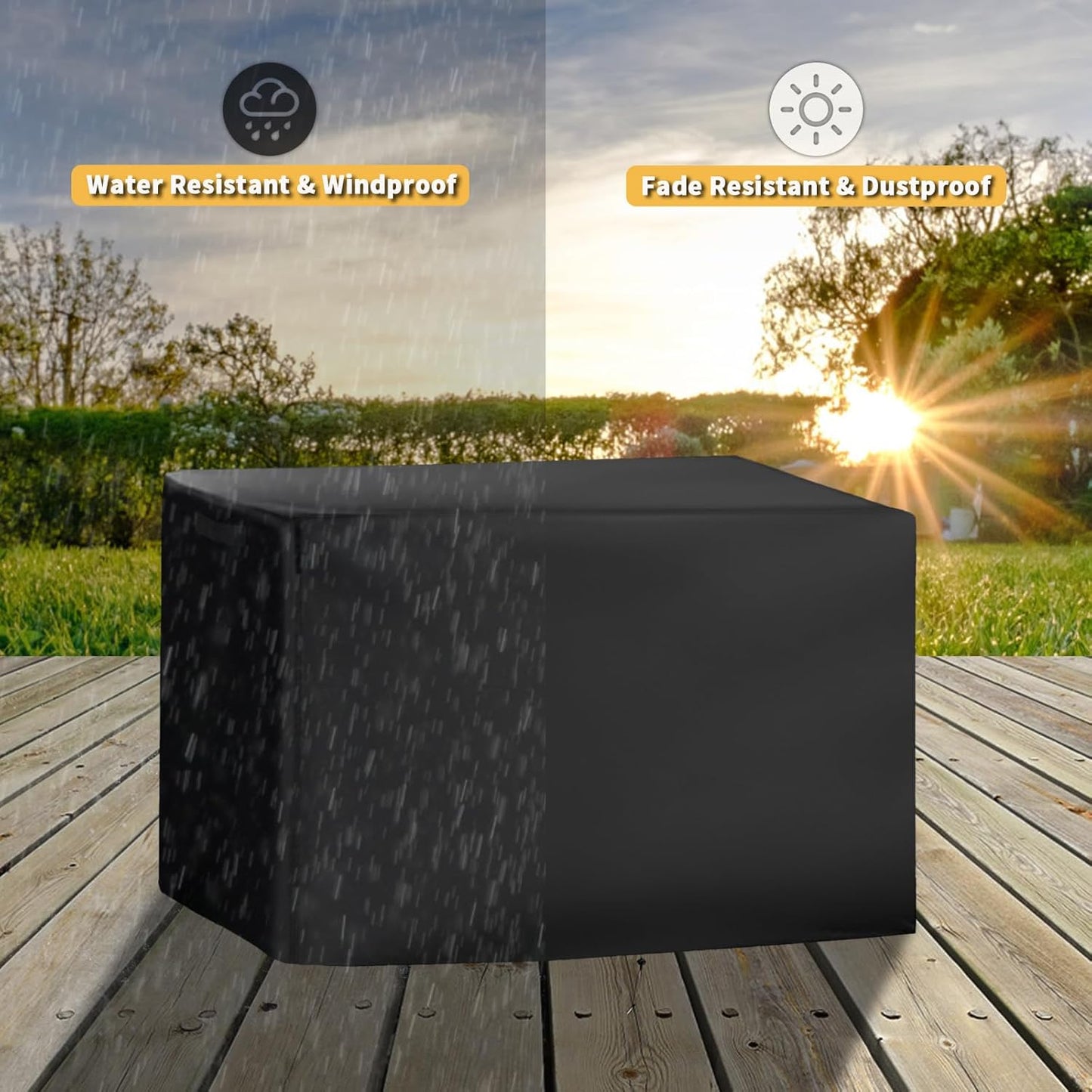 Pellet Grill Cover for ASMOKE AS350 Portable Smoker, Heavy-Duty 600D Pellet Smoker Cover for ASMOKE Portable Pellet Grill