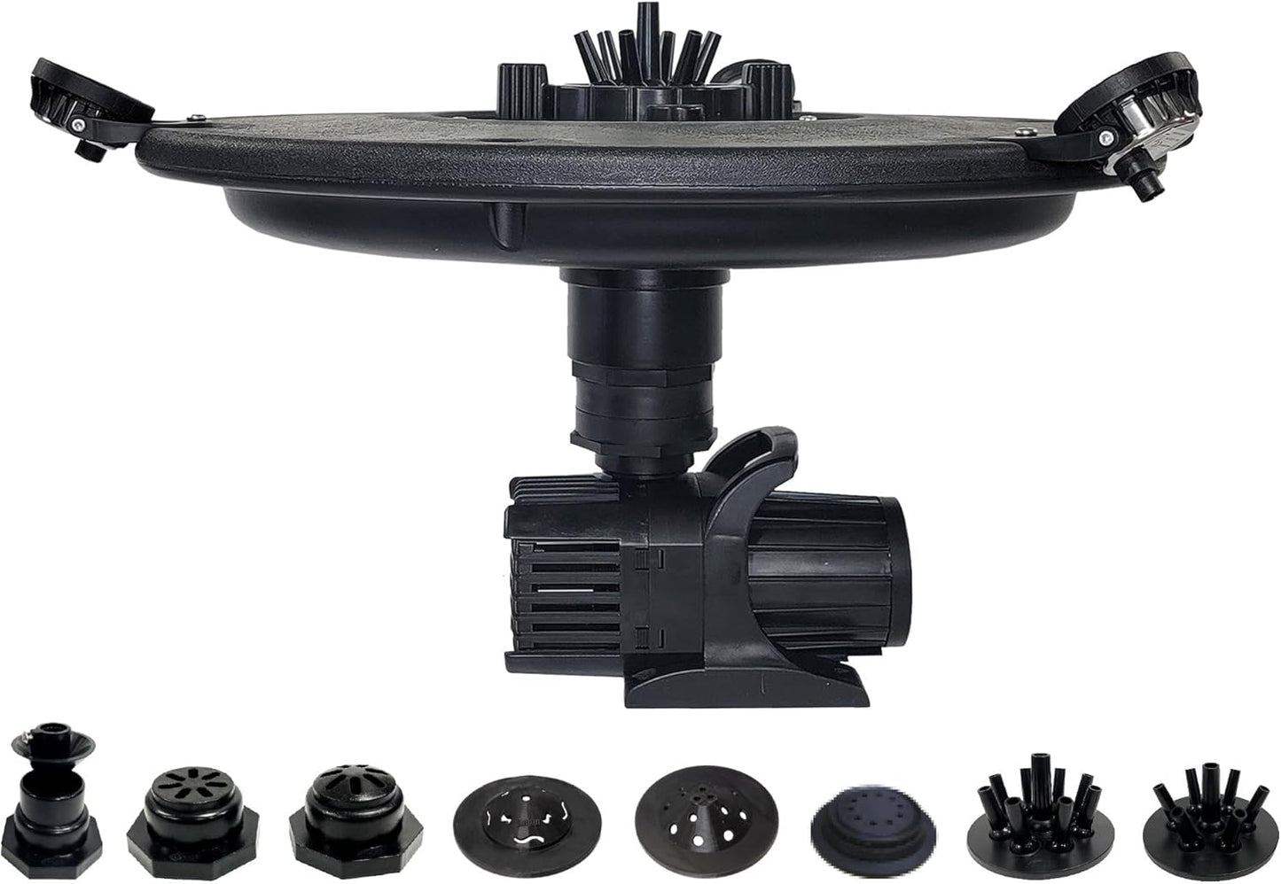 HALF OFF PONDS Floating Fountain – 3/4 HP Pond Aerator, 200' Cord – 8,000 GPH Water Pump – 11 Spray Patterns - White LED Lights - for Ponds, Lakes & Water Gardens