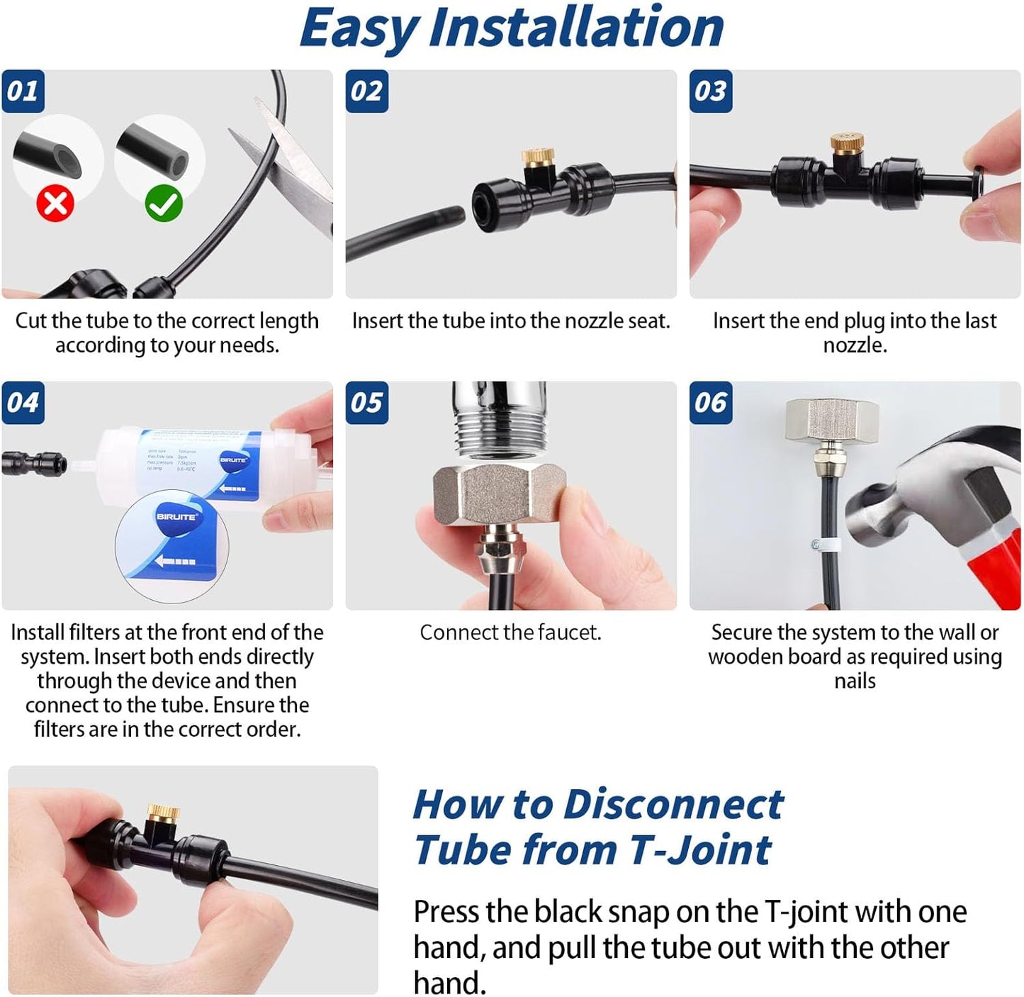 Misters for Outside Patio, 88ft Misting Line + Filter + 37 Brass Misting Nozzles +Brass Adapter(3/4") Misting System for Garden, Greenhouse, Trampoline and Chicken Coop