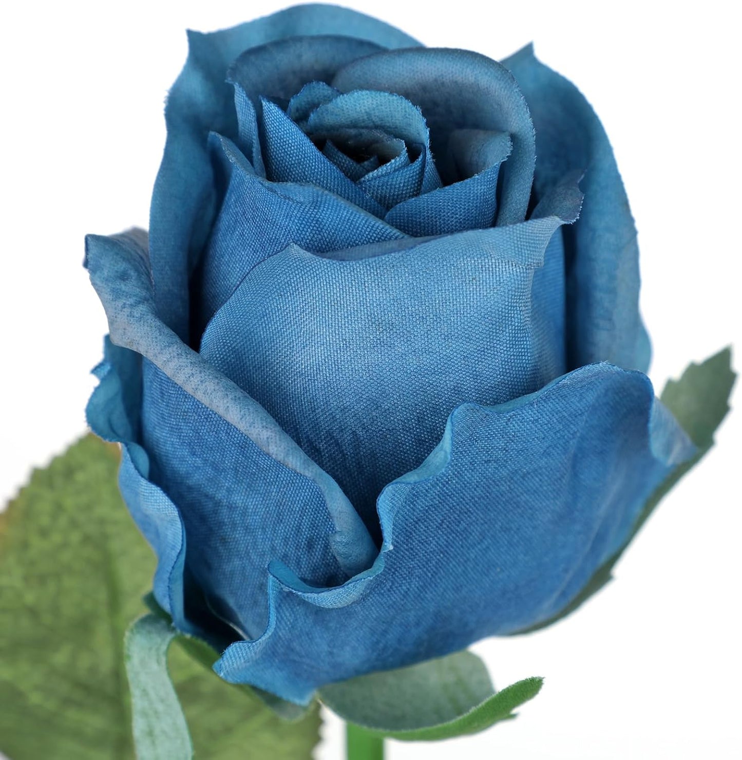 Artificial Realistic Roses Blue Flowers 24" Real Touch Silk Roses Bouquet Long Stems Rose Fake Roses Decor for Home Party Wedding Table Centerpieces Roses Realistic - 5 Pcs