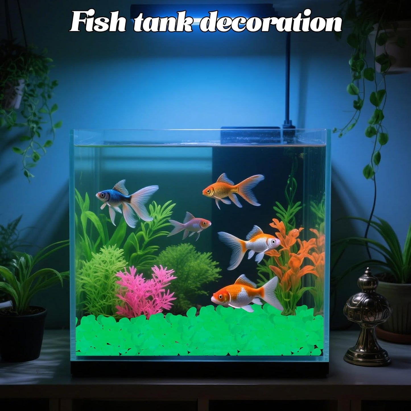 2.1LB 25-27mm Green Glow in The Dark Rocks Outdoor Decorative Stones Luminous Pebbles Glow Stones for Patio Landscaping Walkway Driveway Large Glowing Stones Garden Stones