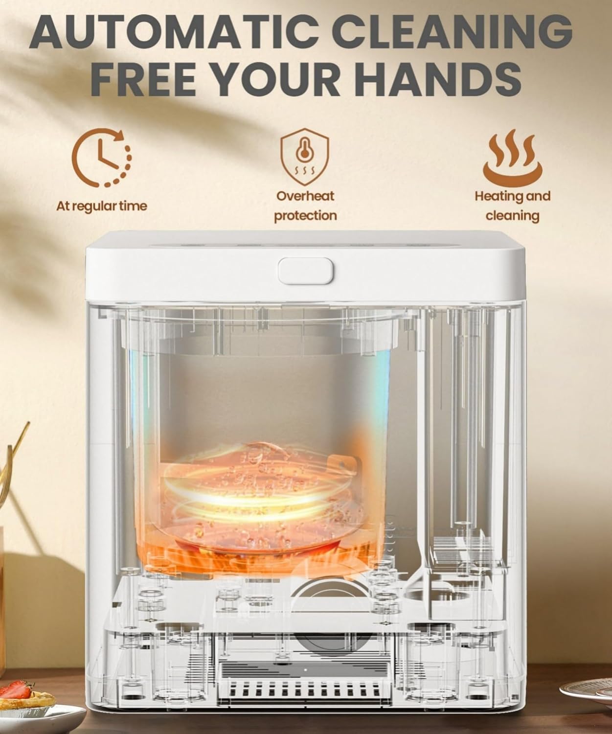 3L Electric Composter for Home, Kitchen Compost Bin for Countertop, Odorless/Auto-Clean/LED Display, One-Touch Composting to Handle Daily Household Food Waste.