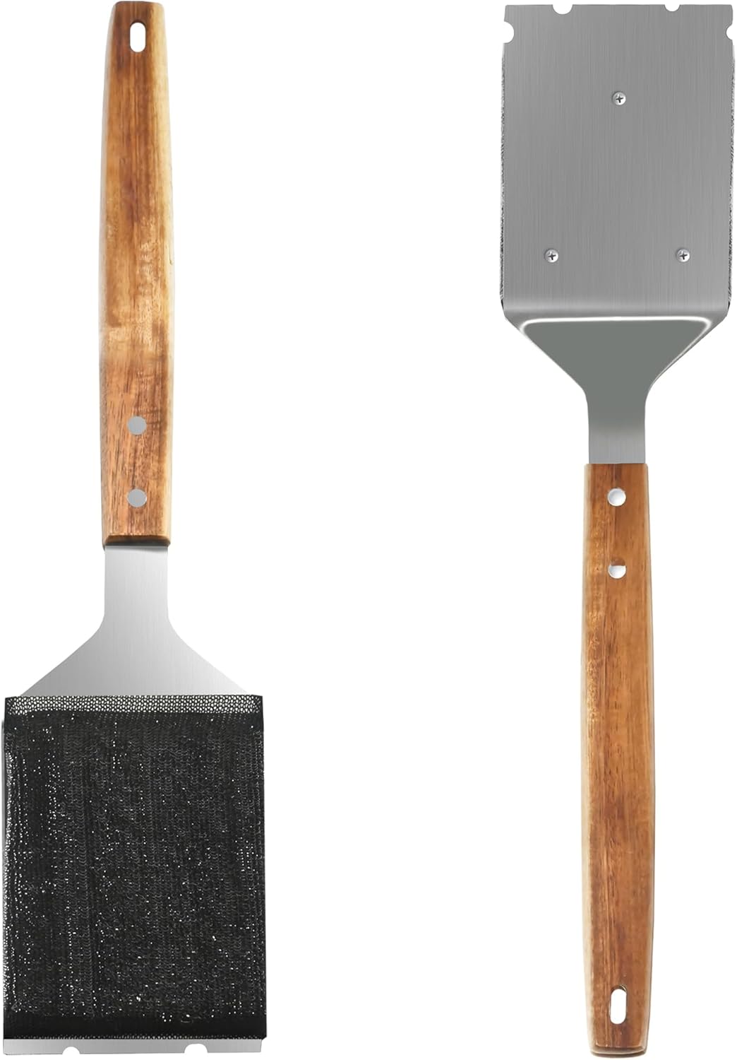 Bristle-Free BBQ Grill Brush & Scraper - Heavy Duty Barbecue Cleaner with Extended Handle‌