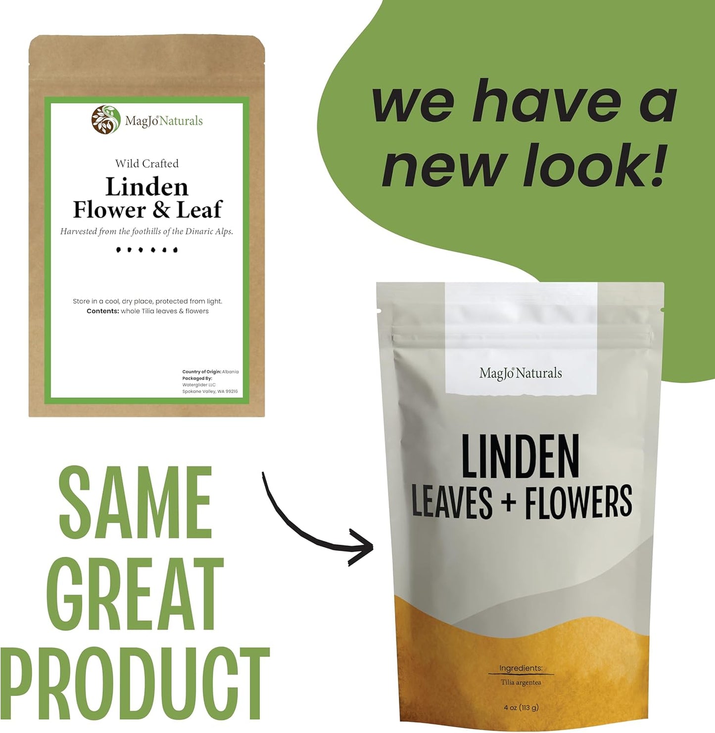 MagJo Naturals Linden Loose Leaf Tea Wild Harvest