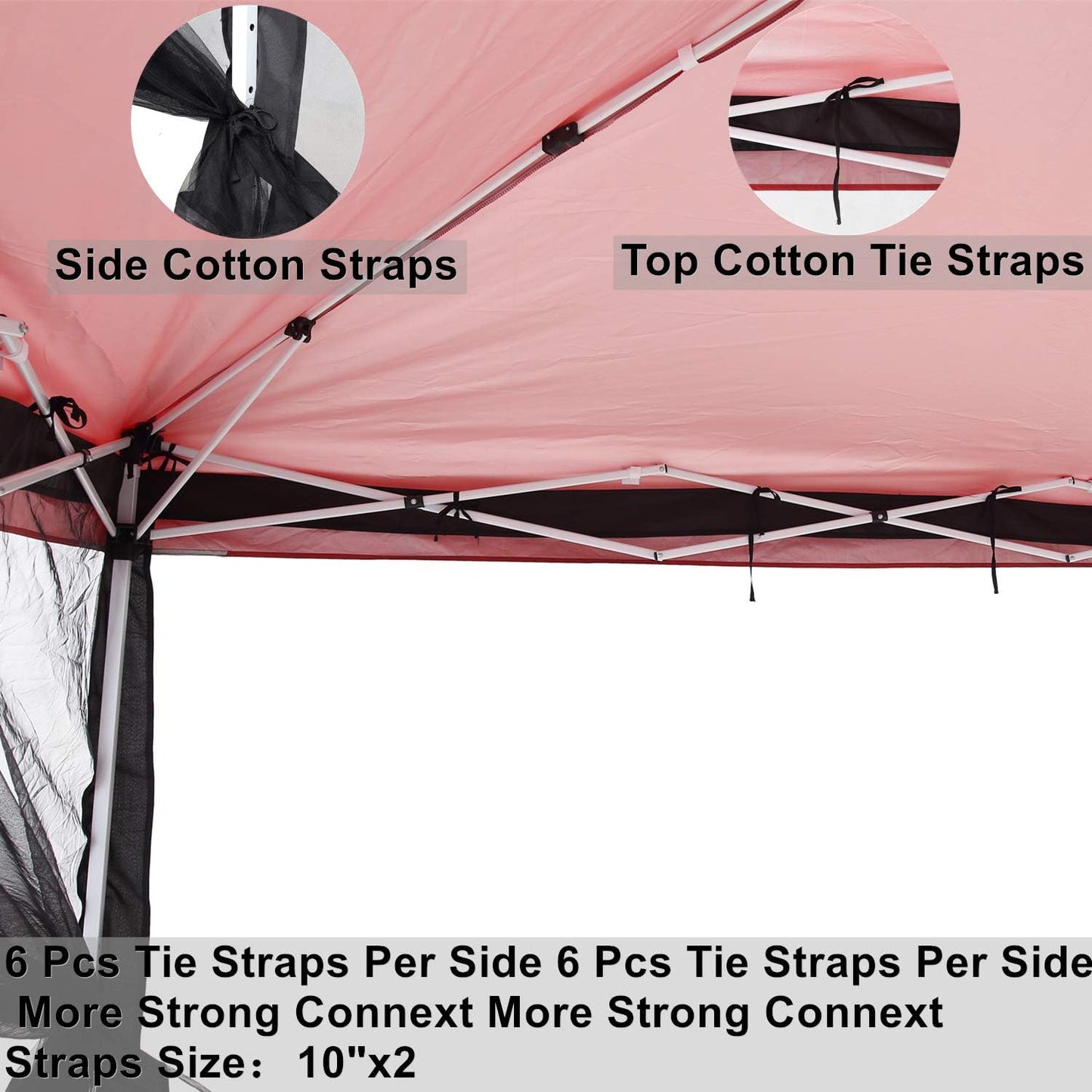 10x10 Mosquito Net with Zipper for Patio Camping Gazebo and Canopy Tent, Outdoor Gazebo Replacement Mosquito Netting Tent Screen Wall, Ultra Fine Mesh(Only Net No Frame)