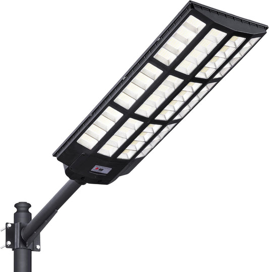 10000W Solar Street Lights Outdoor – 7000K LED Solar Lights Waterproof Dusk to Dawn with Motion Sensor & Remote, Commercial Solar Powered Parking Lot Lights for Yard, Garage, Outside (1 Pack)