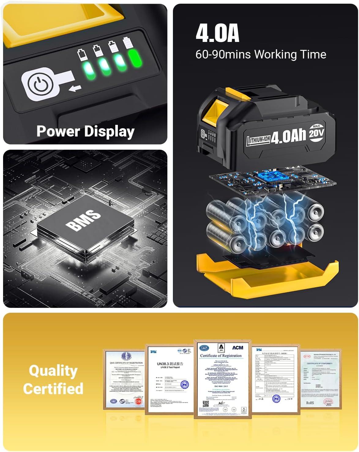 Cordless Weed Wacker with Brushless Motor, 10 Inch 3-in-1 Grass Trimmer& Edger & Lawn Mower with 4.0Ah Battery and Charger (One 4.0AH battry)