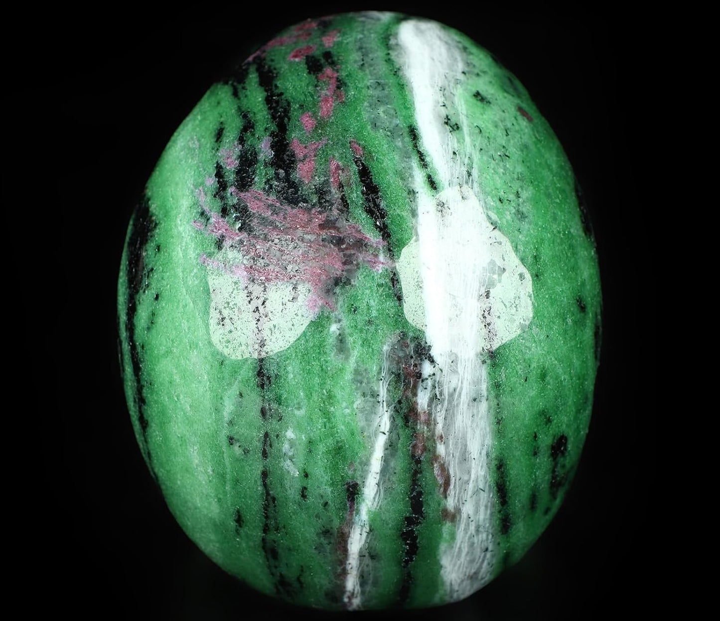Skullis 5.1" Ruby Zoisite Crystal Skull, Hand Carved Gemstone Fine Art Sculpture, Reiki Healing Stone Statue.1473