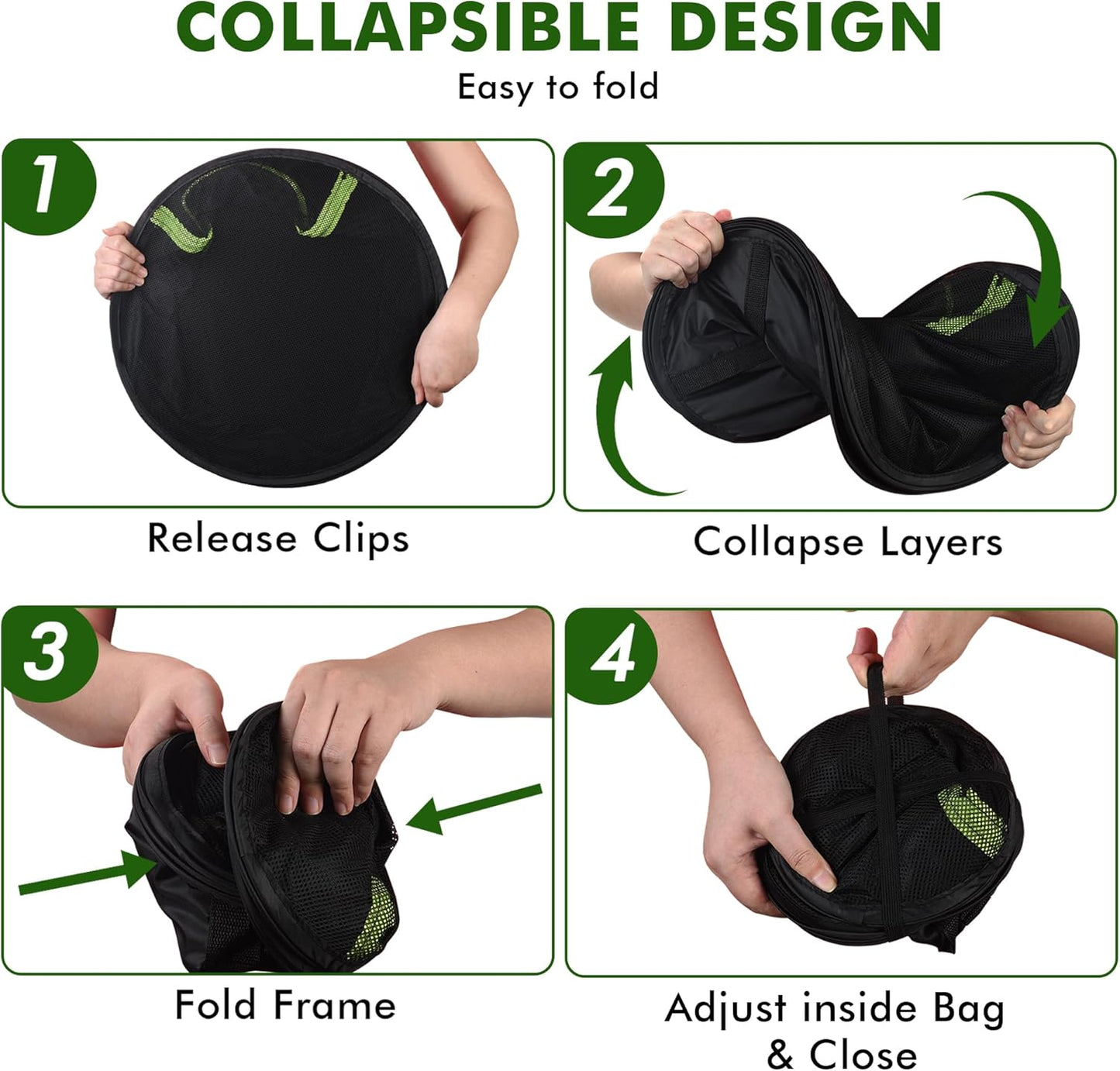 Herb Drying Rack Hanging Mesh 6 Layer 24" with Zipper, Gloves, Garden Pruning Shear, Hook & Carabiner Clip for Drying Herbs, Plants, Seeds, Buds | Outdoor, Hydroponics Herb Dryer Hanging Rack