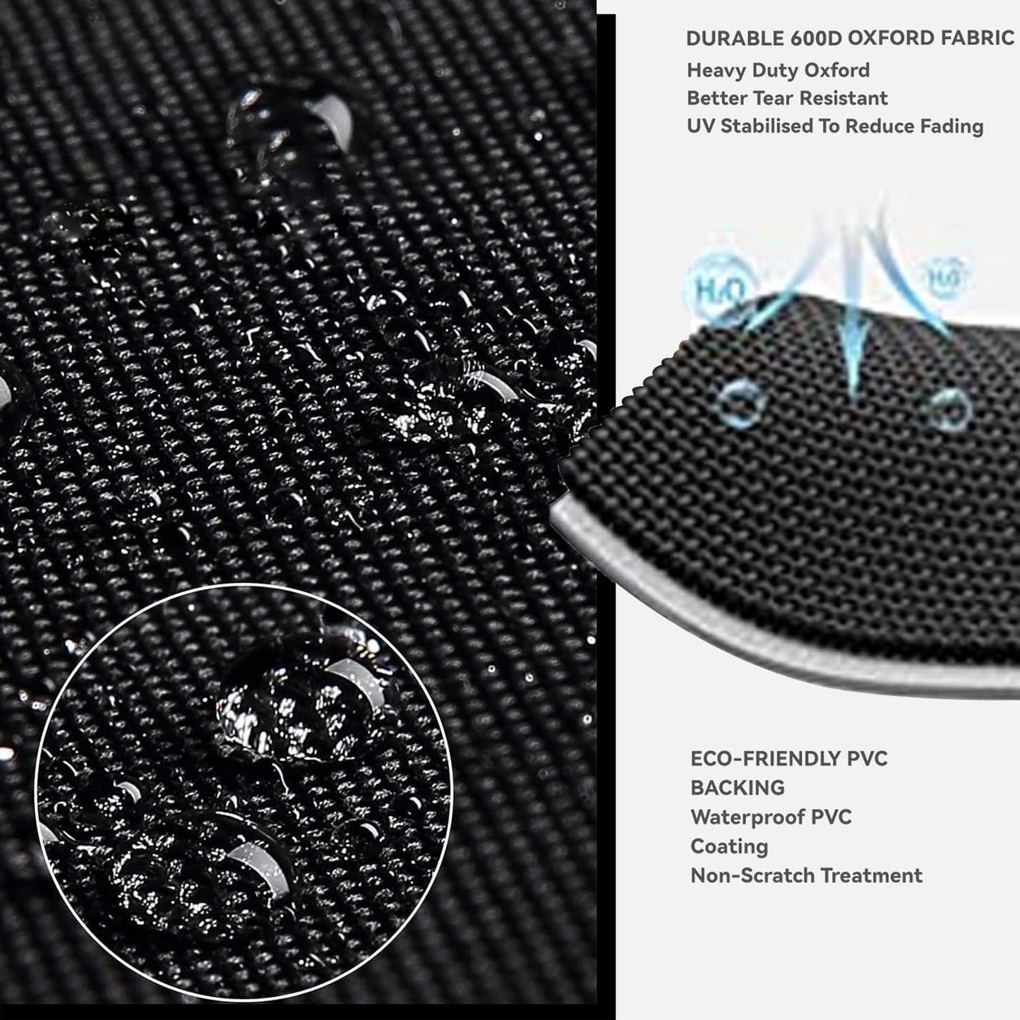 Patio Coffee Table Cover Black Heavy Duty Waterproof Cover 42" L x 24" W x 18" H for Rectangular Coffee Table