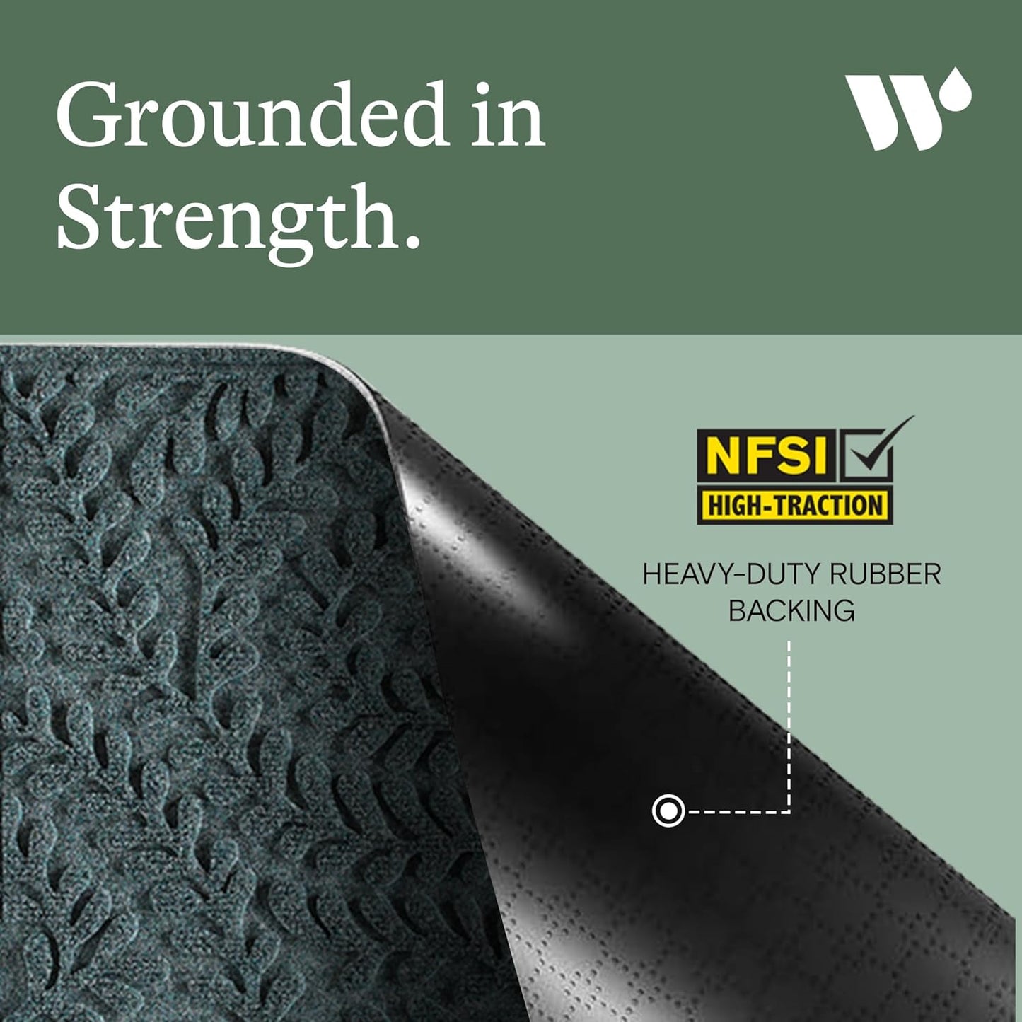 Bungalow Flooring Waterhog Stair Treads (Set of 4) – 8 1/2 x 30 Inches, Durable, Water-Trapping, Indoor/Outdoor Floor Covering, Boxwood Collection – Made in USA, Bluestone