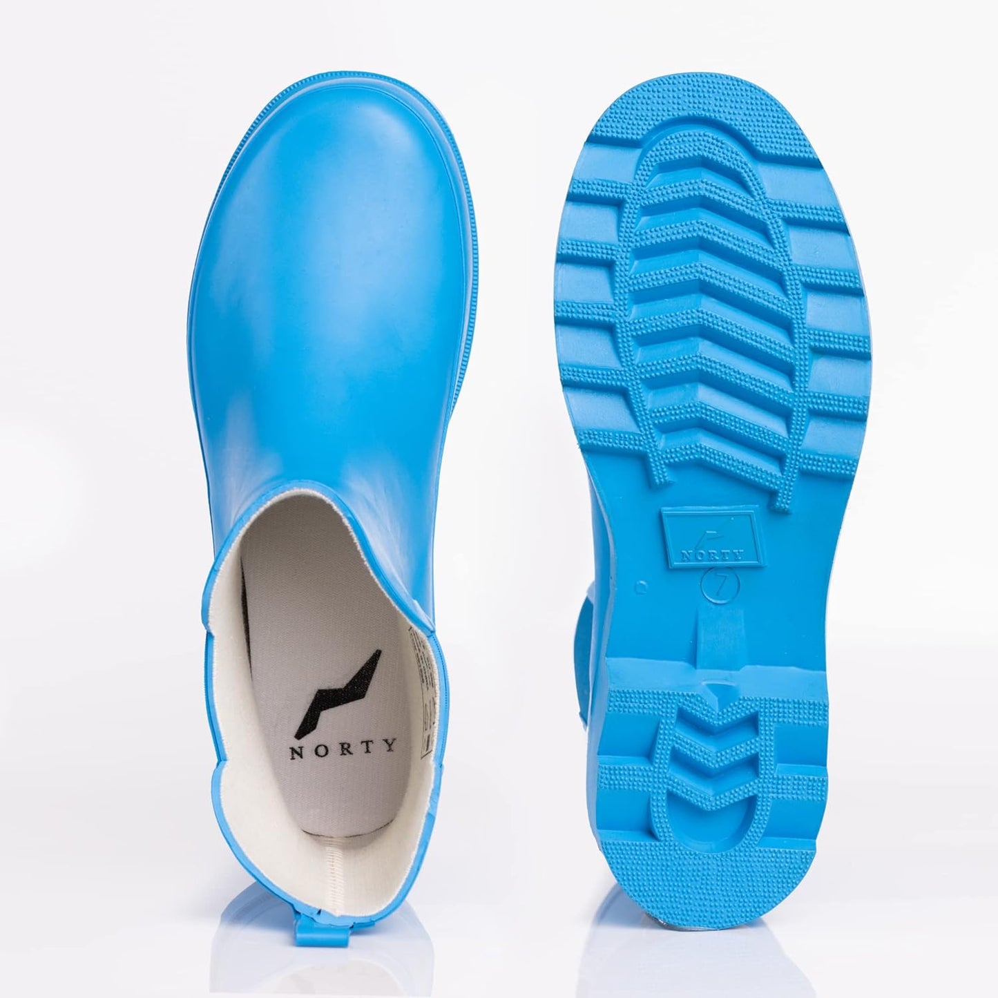 NORTY - Womens Ankle Rain Boots - Ladies Waterproof Winter Spring Garden Boot runs ½ size large