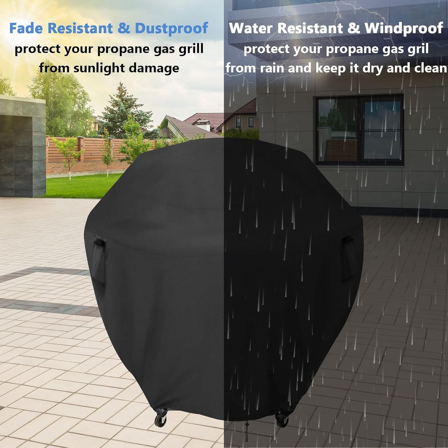 Gas Grill Cover for Cuisinart CGG-999, Cover for Flat Top Grill/Outdoor Griddle/Portable BBQ Grill/Propane Griddle/Gas Griddles