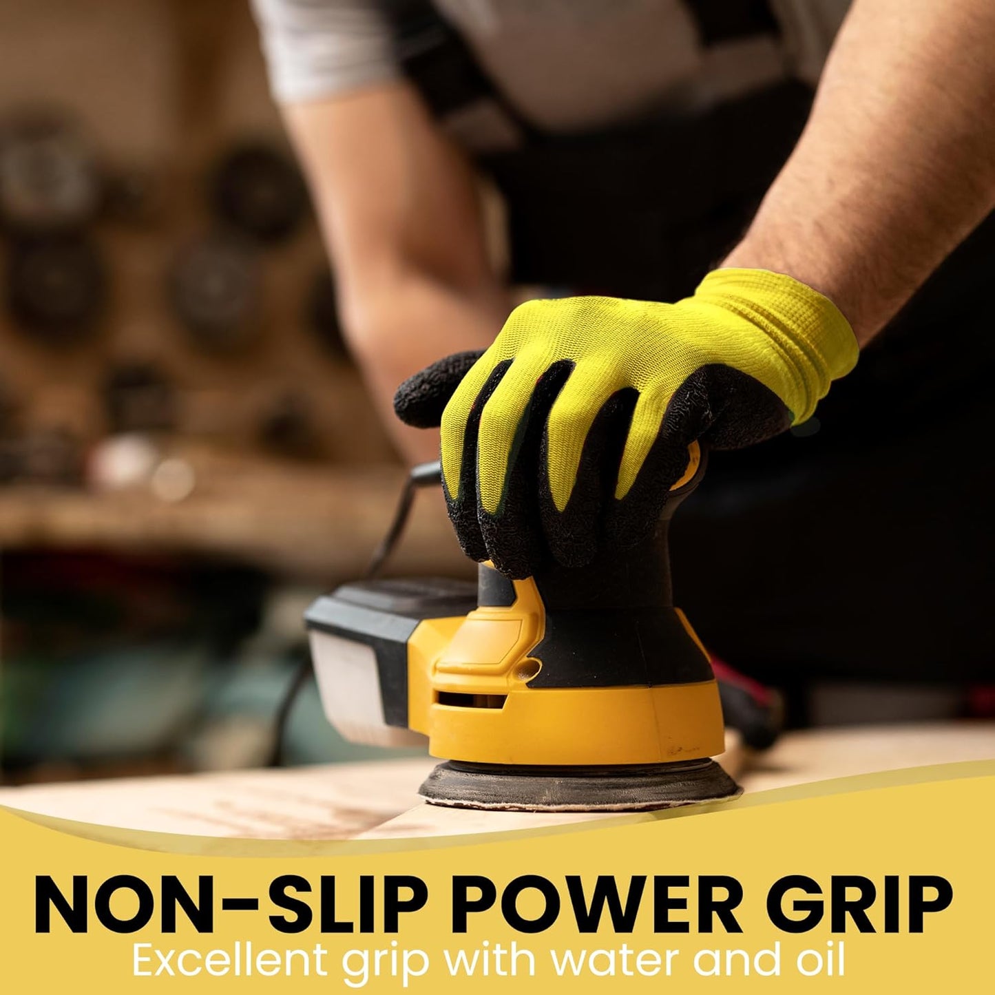 10 OR 20 Pairs Work Gloves–Heavy Duty Rubber Coated Safety Work Gloves–Multipurpose Gloves