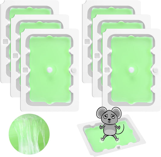 Qualirey 6 Pack Mouse Glue Trap, Super Sticky Traps Mouse Size for Mice and Rats, Pre-Scented, Non Toxic Mice Glue Boards, Rodent Sticky Pads Indoor for Home, Easy to Use, Pet Safe Pest Control