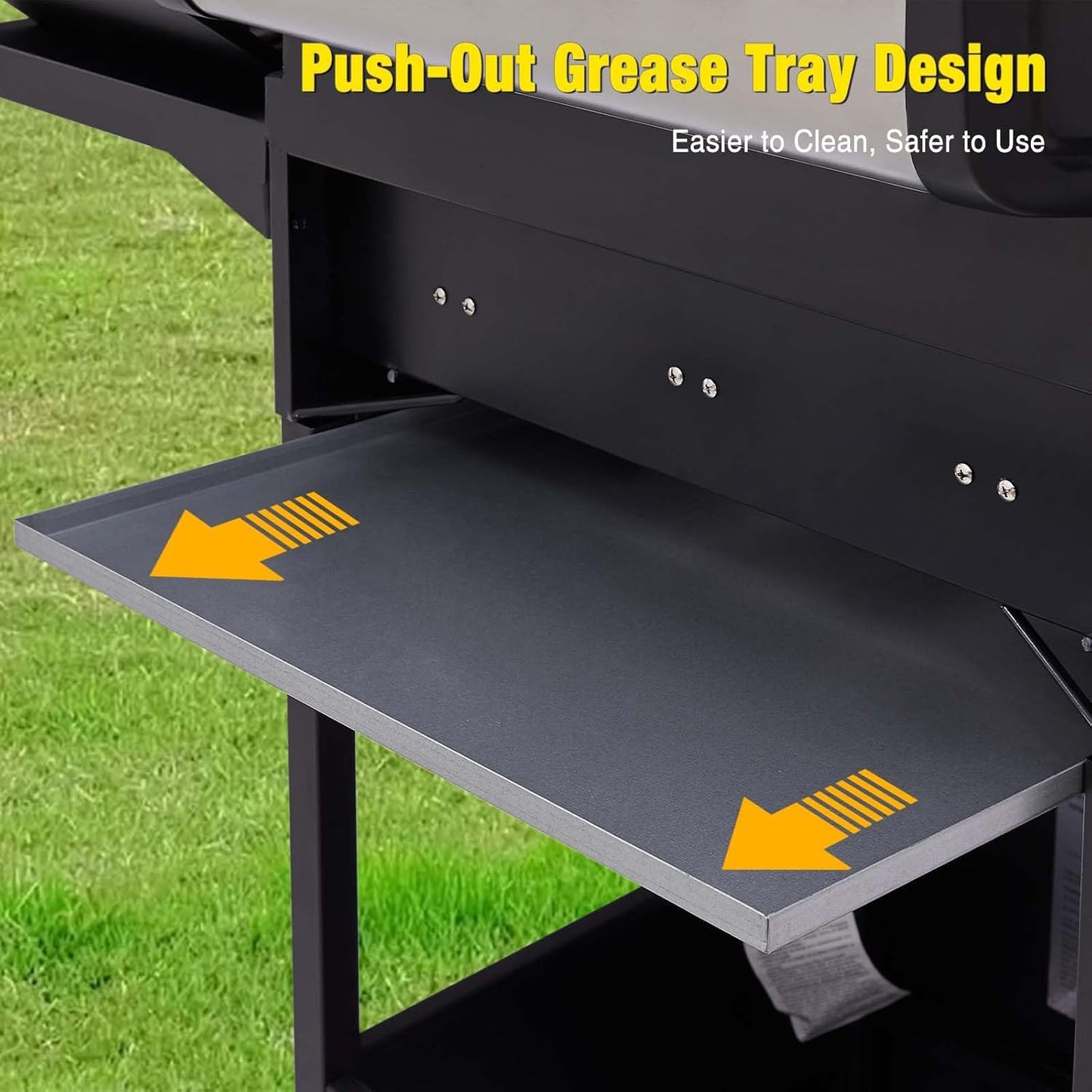 Unovivy 4-Burner Propane Gas Grill with Side Burner, Portable BBQ Grills with Oil Tray and Built-in Thermometer for Outdoor Barbecue, Camping, Patio, Backyard, 49,000 BTU