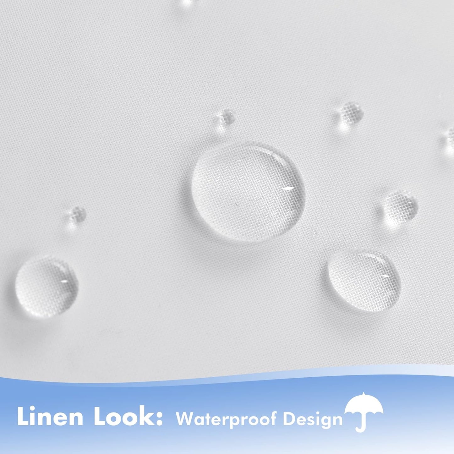 HolidayIdeas White Outdoor Sheer Curtains for Patio Waterproof, 4 Panels - 100 x 95 Inch - Extra Wide Voile Outside Curtains Light Filtering Grommet Drapes for Front Porch, Gazebo, Pergola, Backyard