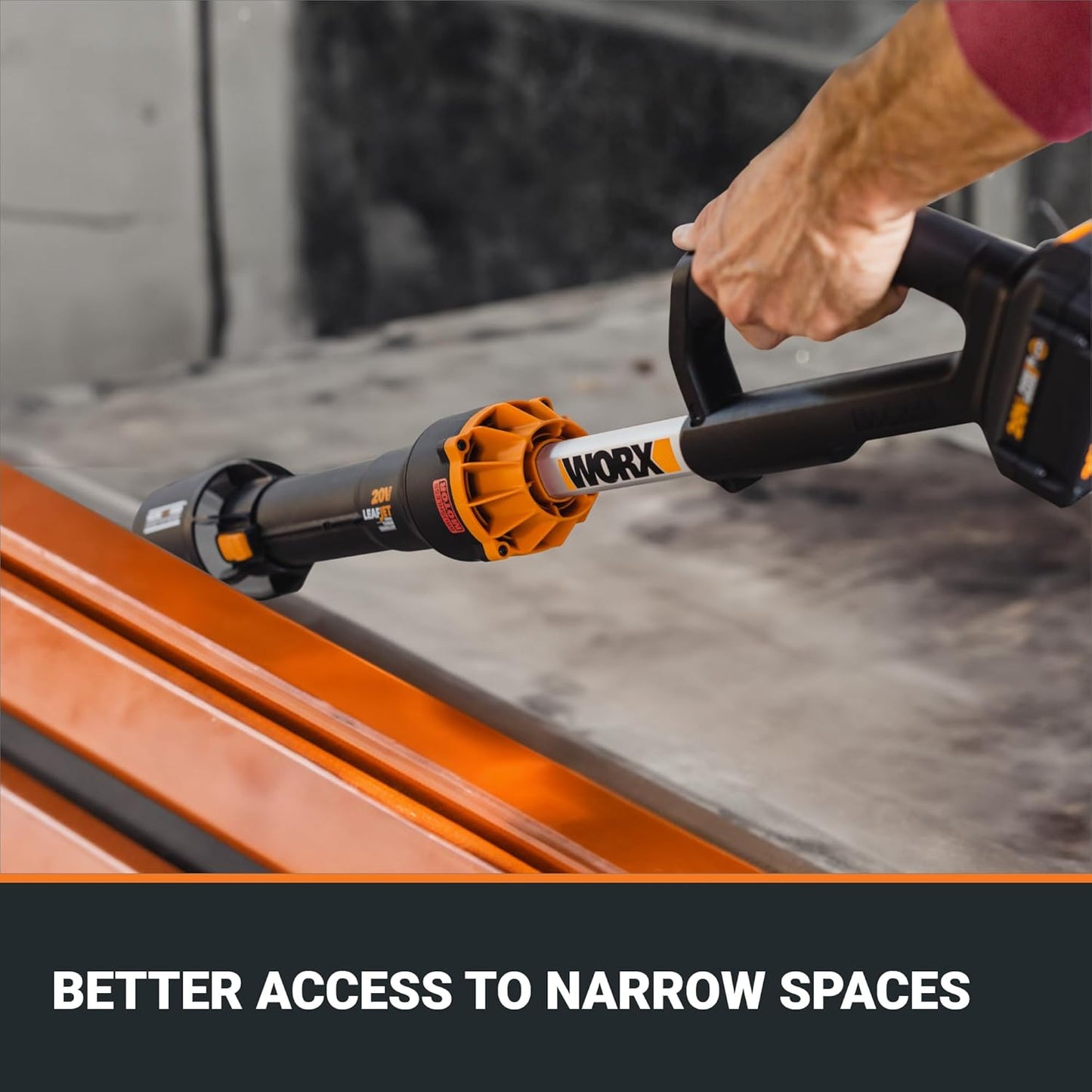 WORX Nitro WG543 20V Cordless Leaf Blower, Electric Blower with 410CFM & 130MPH, Blowers for Lawn Care with 3.8 Lbs, Battery & Charger Included