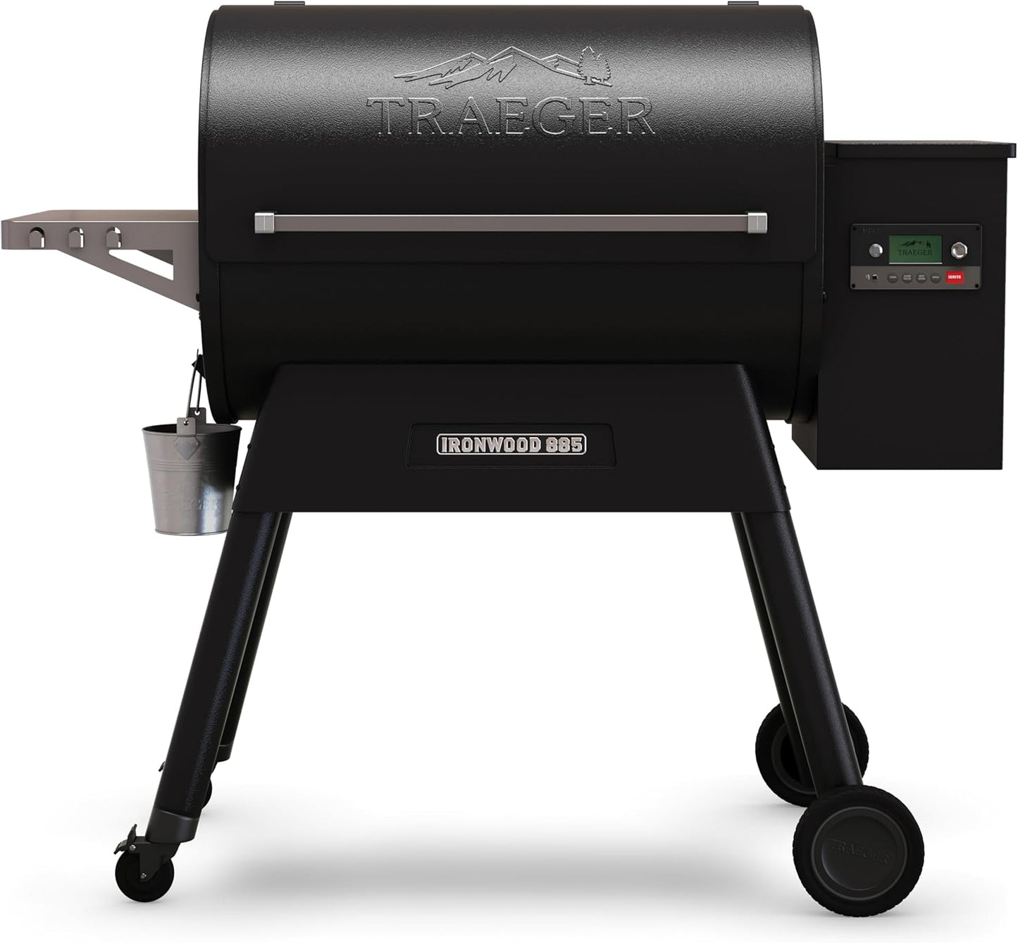 Traeger Ironwood 885 Wood Pellet Grill and Smoker, WiFi Pellet Smoker Grill with Super Smoke Mode, D2 Controller, Large 885 sq. in. Cooking Area, Outdoor BBQ Electric Pellet Smoker, TFB89BLFC