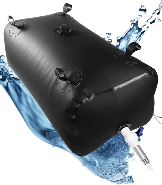 FoundGo Water Storage Bladder Emergency Water Storage Tank, Large Capacity Water Containers, Portable Vinyl Water Storage Barrel for Outdoor/Survival/RV/Garden