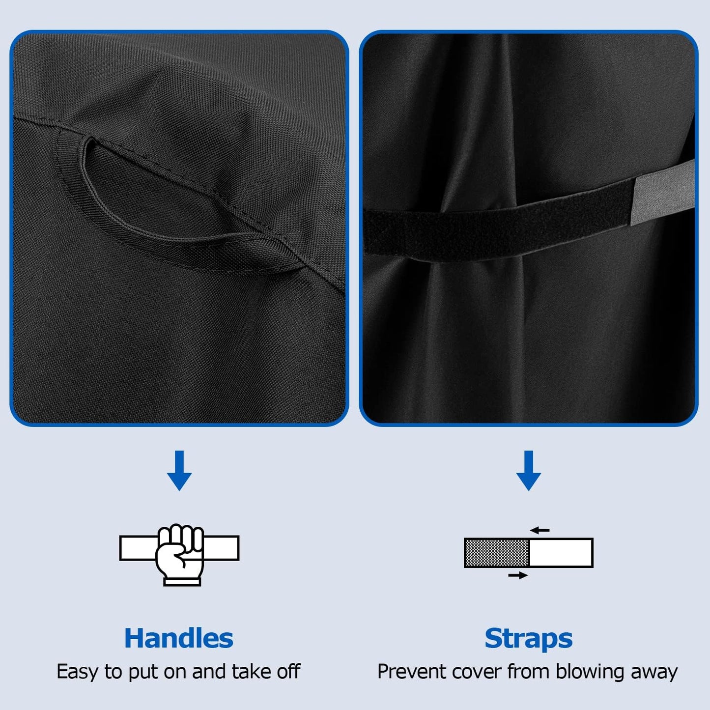 SunPatio BBQ Grill Cover 52 Inch, Outdoor Durable Waterproof Gas Barbecue Cover, Compatible for Weber Spirit 200 and 300 Series, Charbroil and Kenmore Grills, Compared to Weber 7106, 52" x 26" x 43"H