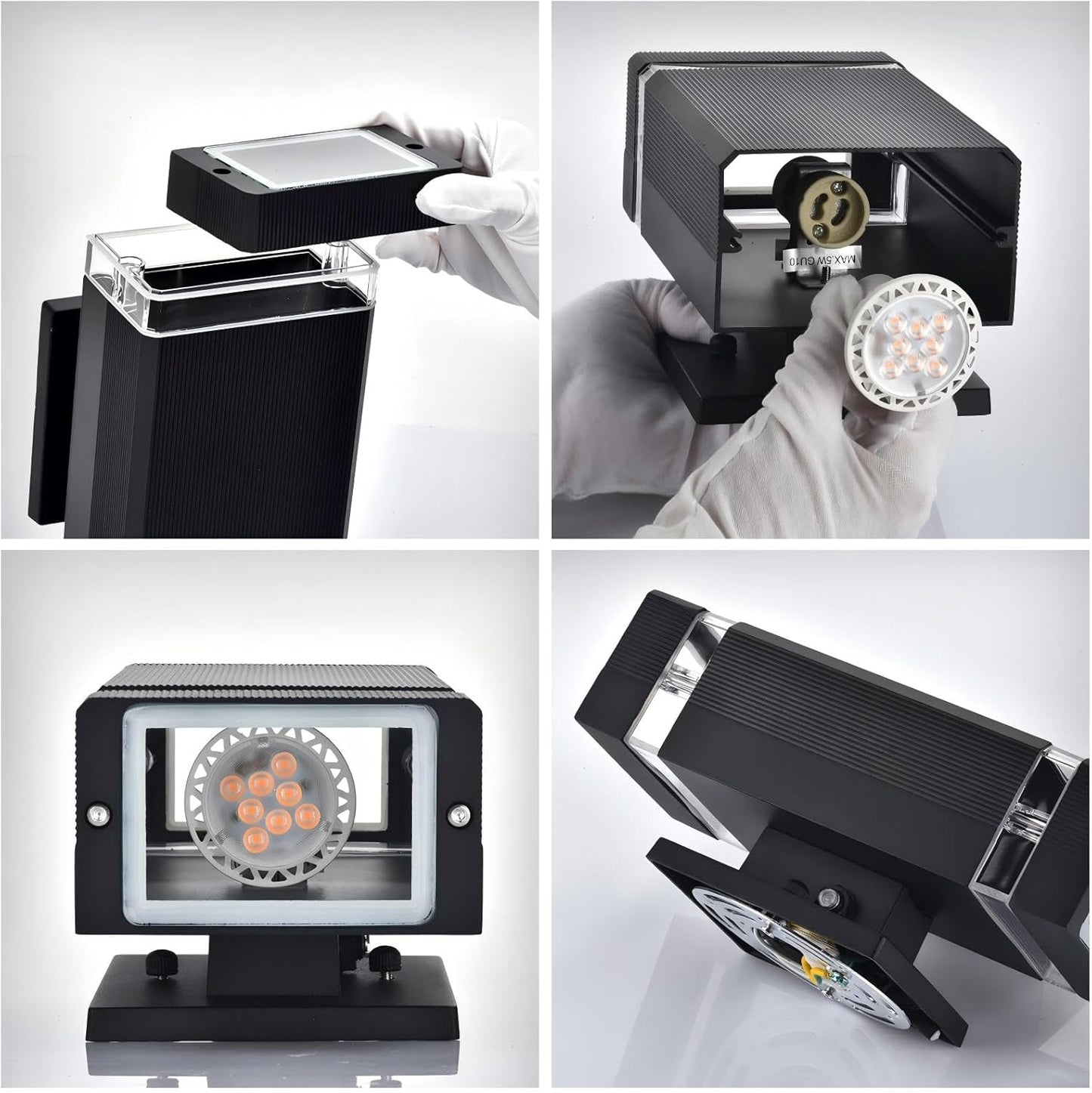 Motion Sensor Outdoor Wall Lights, Dusk to Dawn Exterior Light Fixtures with 3 Modes, Modern Up Down Wall Sconce, Waterproof Aluminum Porch Light for Garage, Patio, Front Door