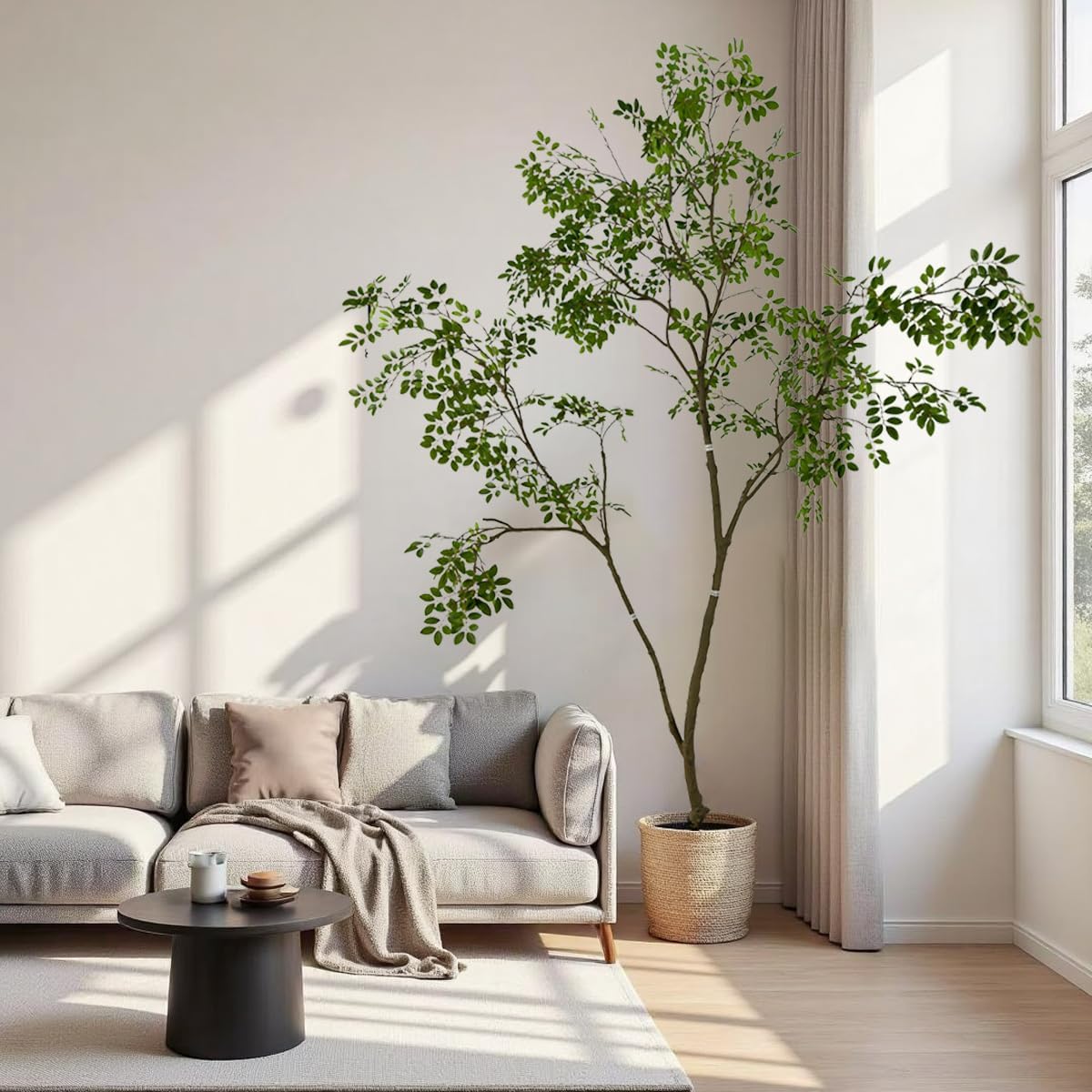 Artificial Elm Tree Faux Elm Tree 9ft Tall Fake Plant in Pot Fake Silk Tree Faux Plants Indoor