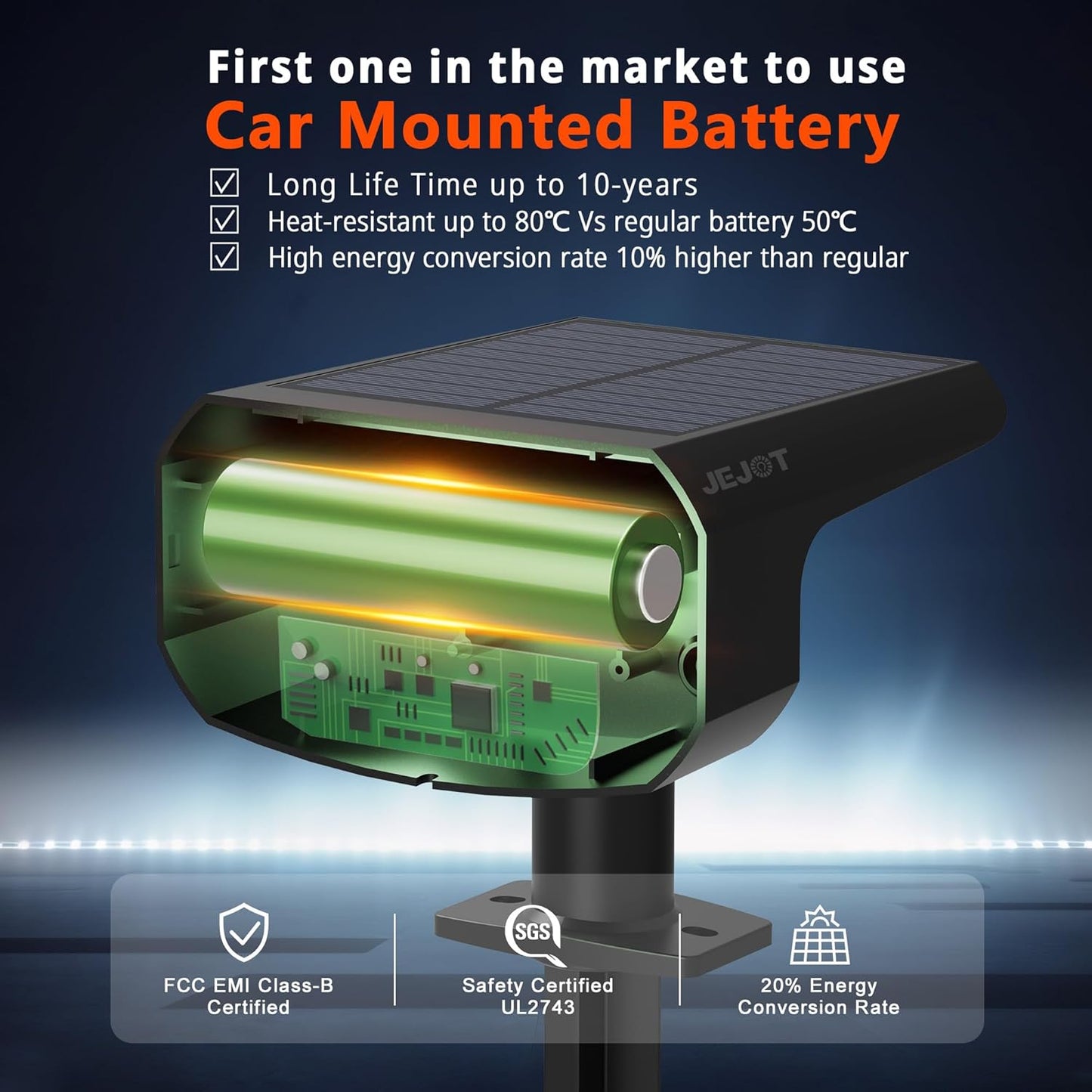 Solar Spot Lights Outdoor Waterproof IP65,4 Pack,2CCT(3000K/6500K),4 Lighting Modes Selectable, Solar Powered Yard Garden Solar Spot Lights for Outside Landscape Auto On/Off