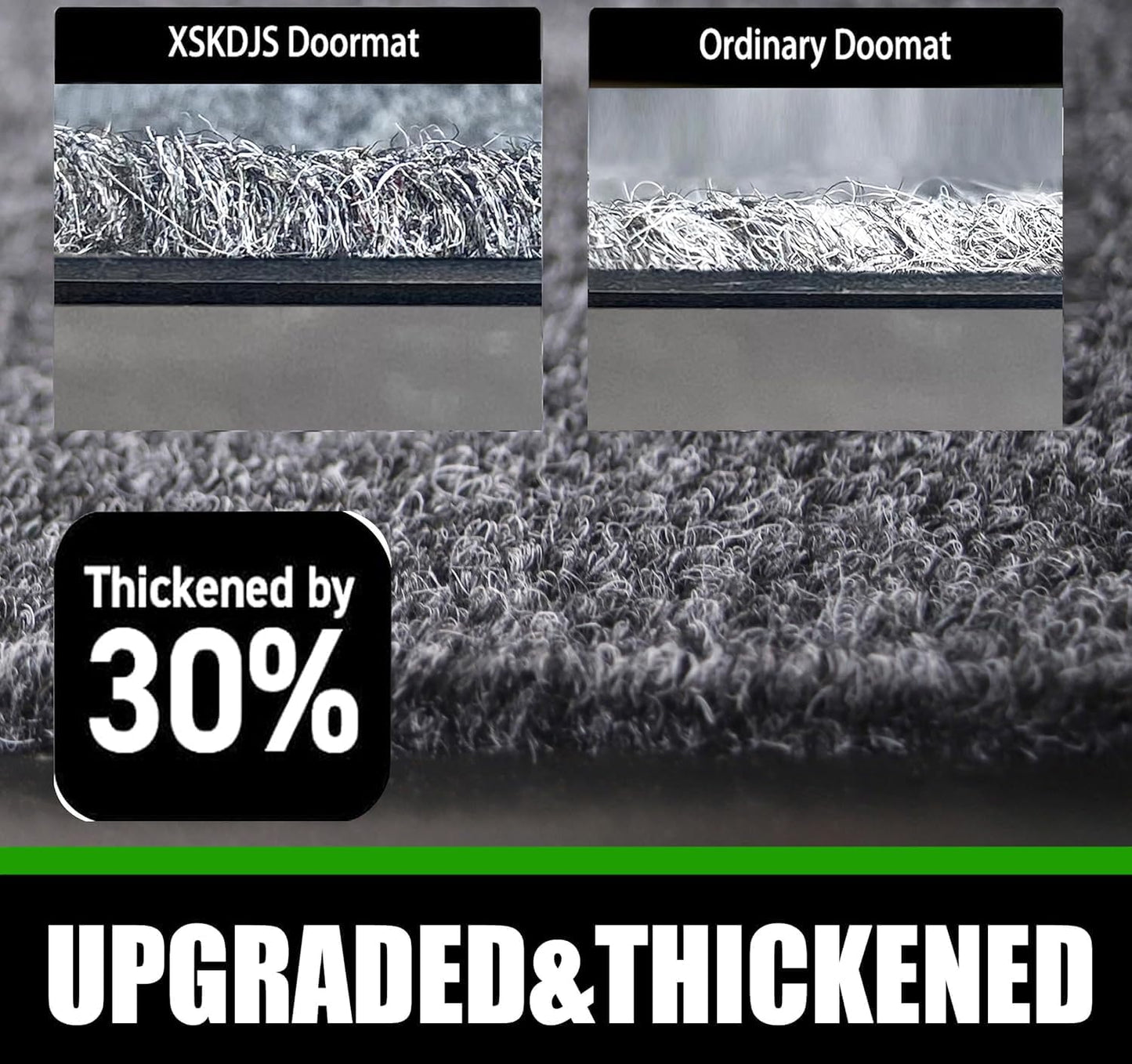 Heavy Duty Doormat, 3'x6' Indoor Outdoor Entry Rug, Commercial Entrance Mat with Rubber Border, Durable Welcome Mat, Rubber Backing Non Slip Doormat for Entryway, Large Garage Floor Mat