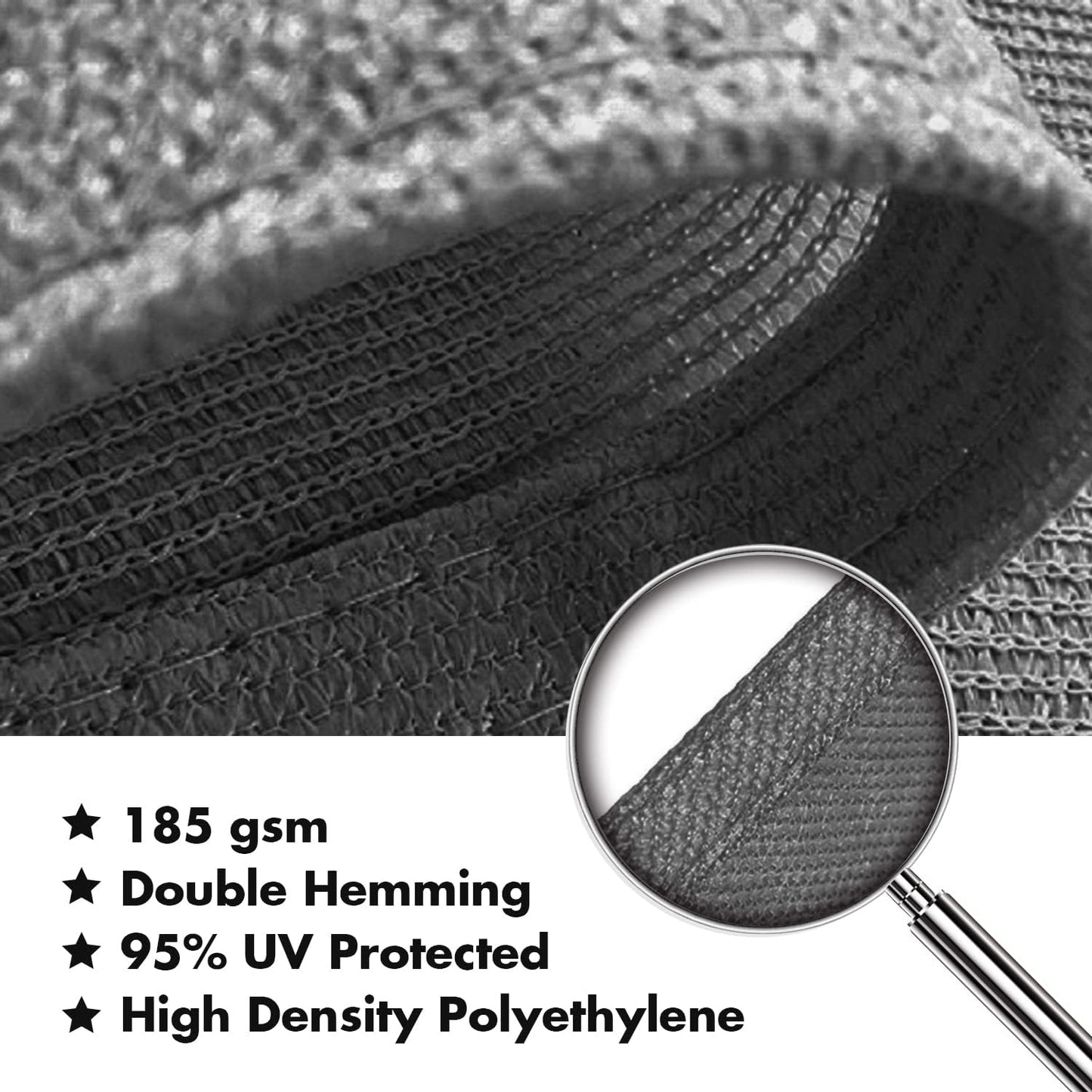 KANAGAWA 12'X20' Dark Gray Custom Size Sun Shade Sail Rectangle UV Block Canopy Cover for Patio Backyard Lawn Garden Outdoor (Customized Available)