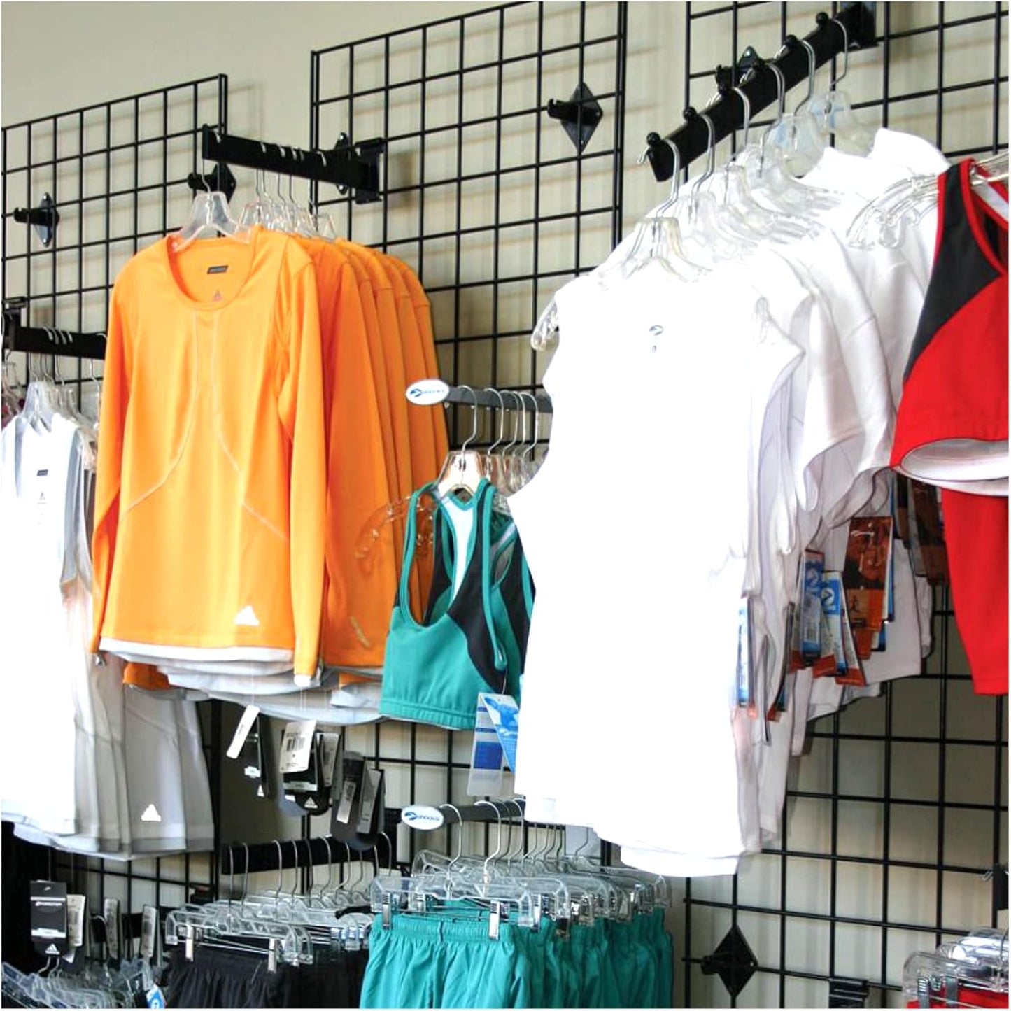 KINGDOM SOLUTIONS 36-Pack Black Gridwall Panel Mount Brackets – Heavy-Duty Wall Brackets for Gridwall, Slatgrid, or Trellis Panel Mounting – Durable Display Hardware for Store or Garage